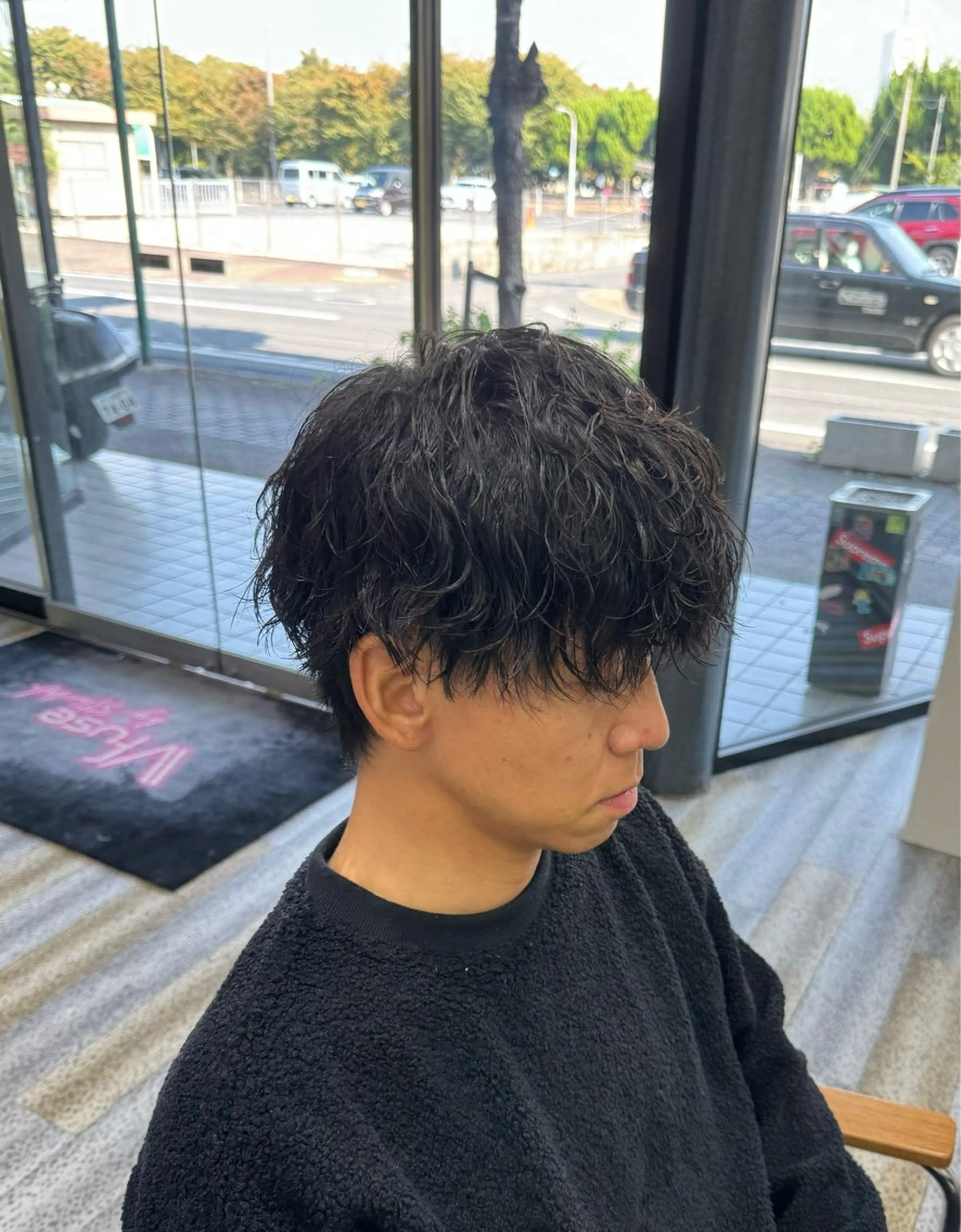 ショート パーマ メンズ マッシュ メンズパーマ 刈り上げ 波巻きパーマ カット パーマ 【メンズ特化】岩瀬 武【メンズパーマ】のヘアスタイル