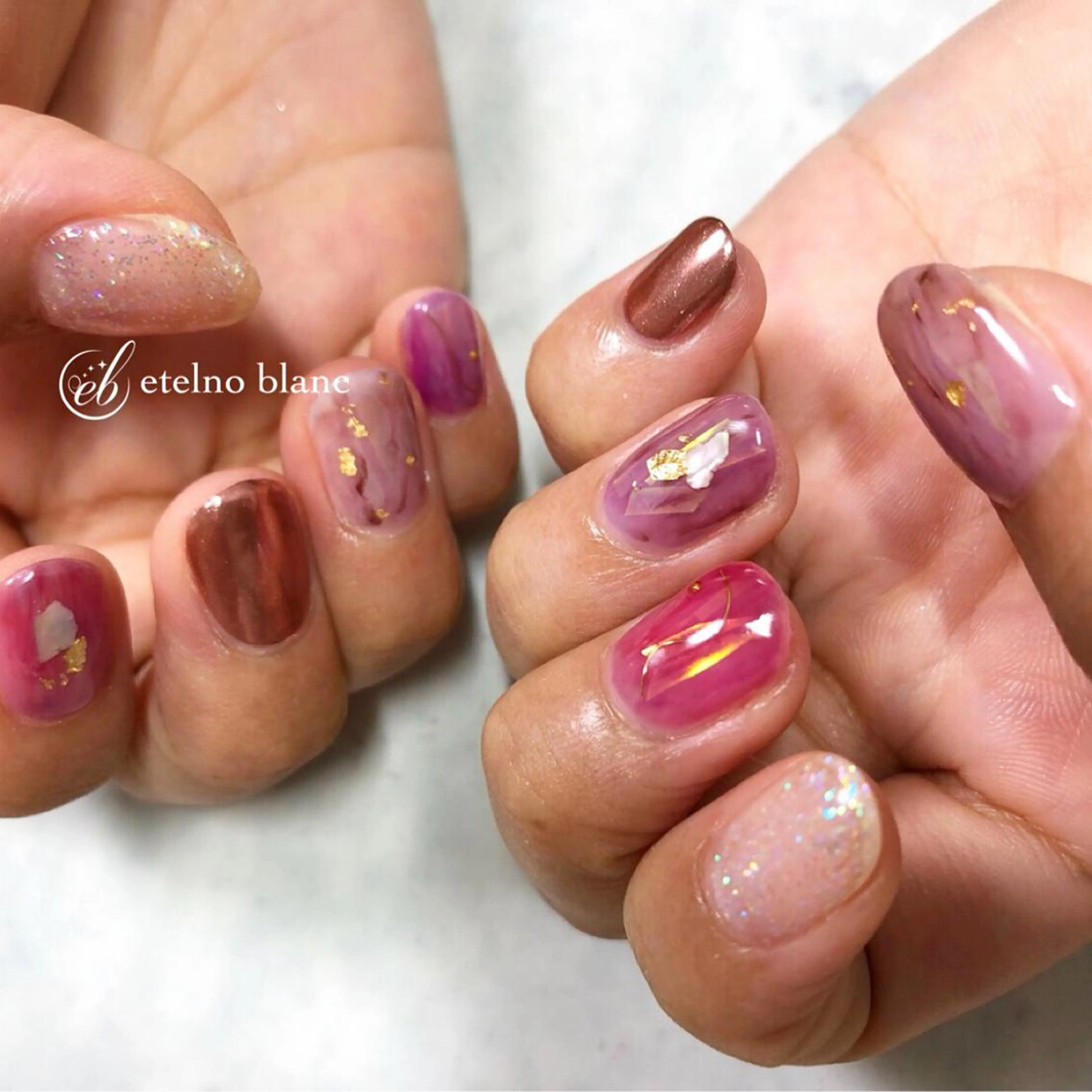 ネイル etelno blanc中目黒のネイルデザイン