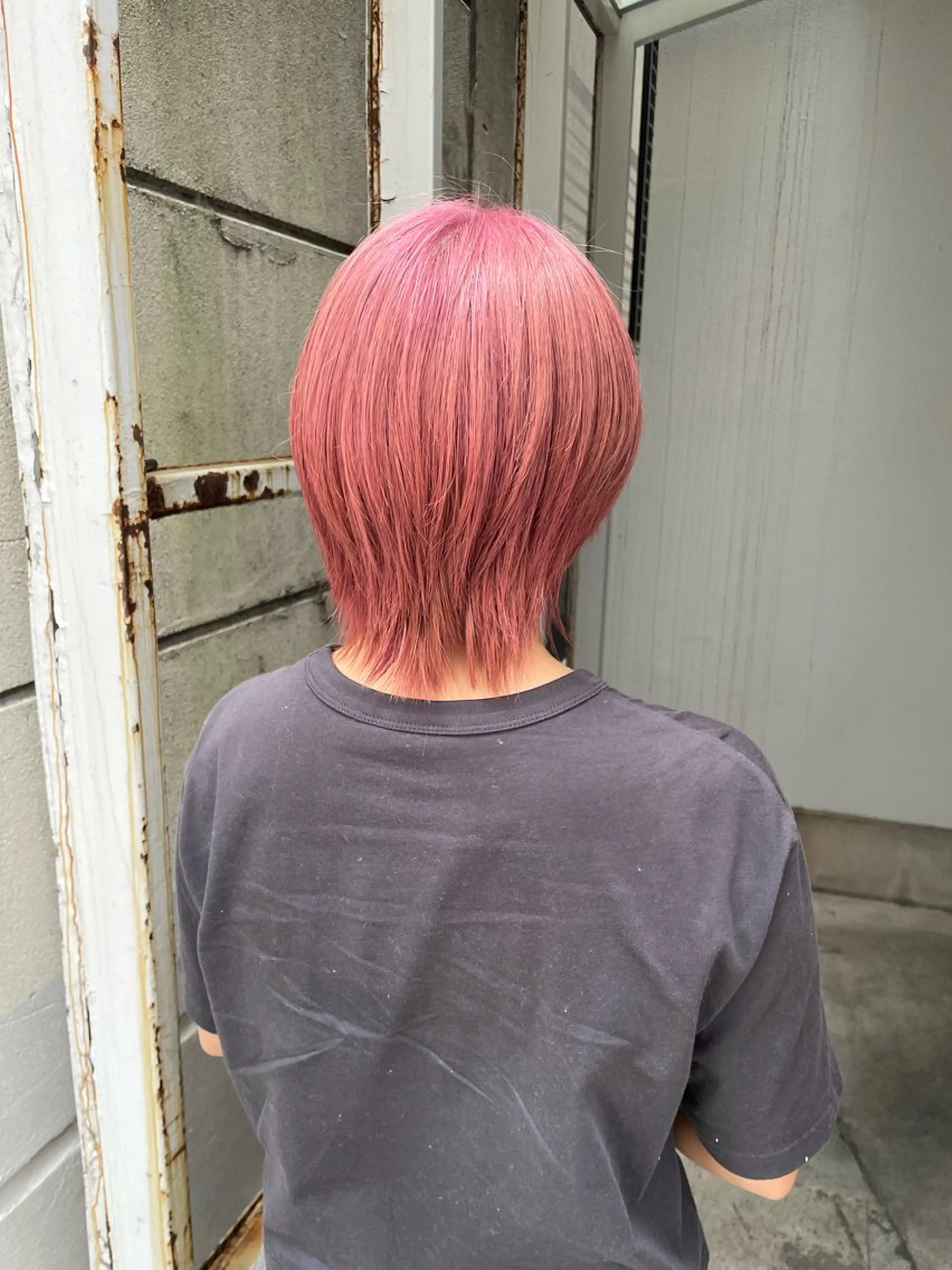 ショート カラー ベージュカラー ピンクカラー ピンクベージュ ヘアカラー トリートメント デザイン／ナチュラル /綾華のヘアスタイル