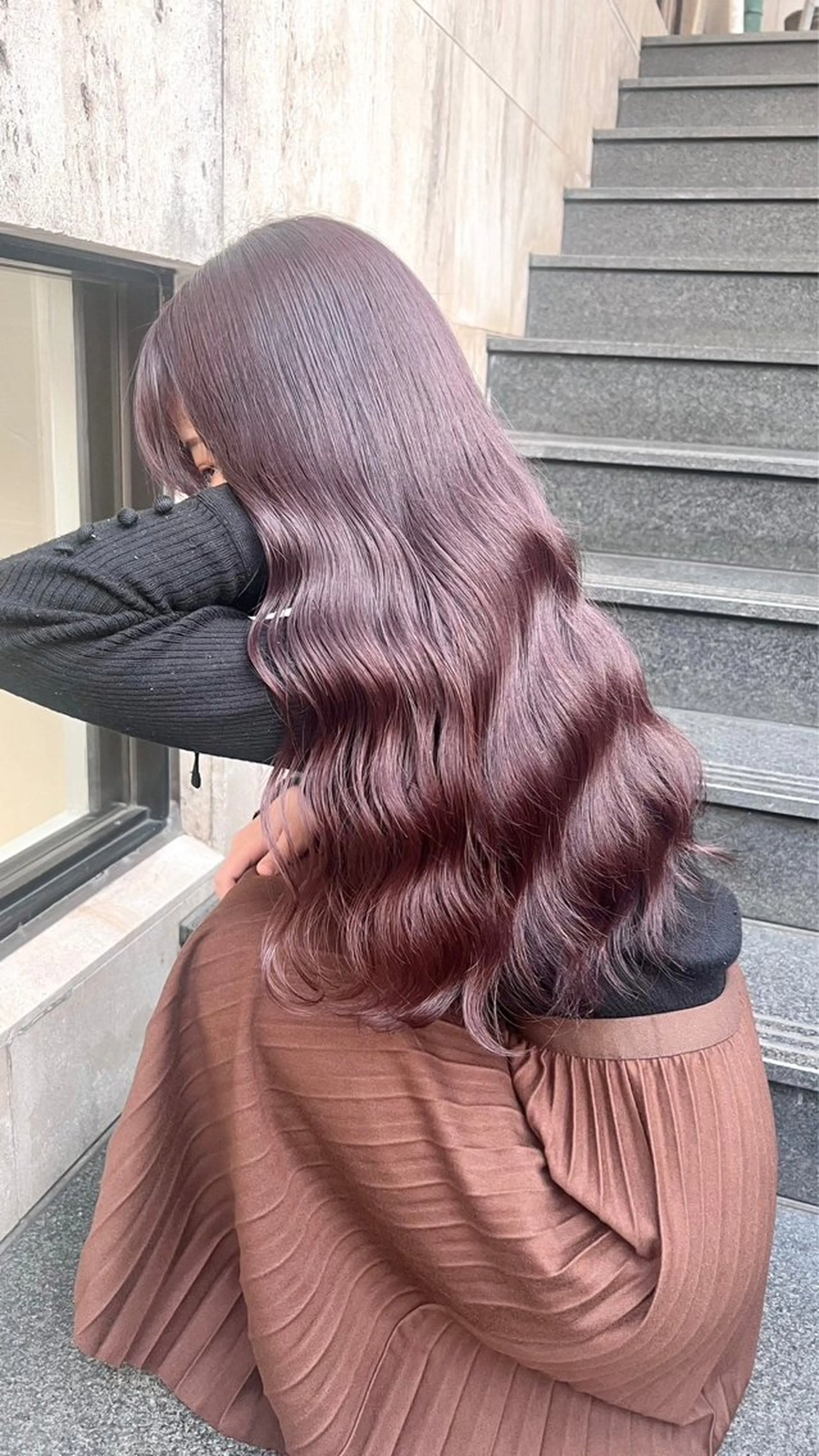 ロング カラー ブリーチ ダブルカラー ハイライトカラー ブリーチなしカラー ハイライト 艶髪/髪質改善/ NATSUKI🍯のヘアスタイル