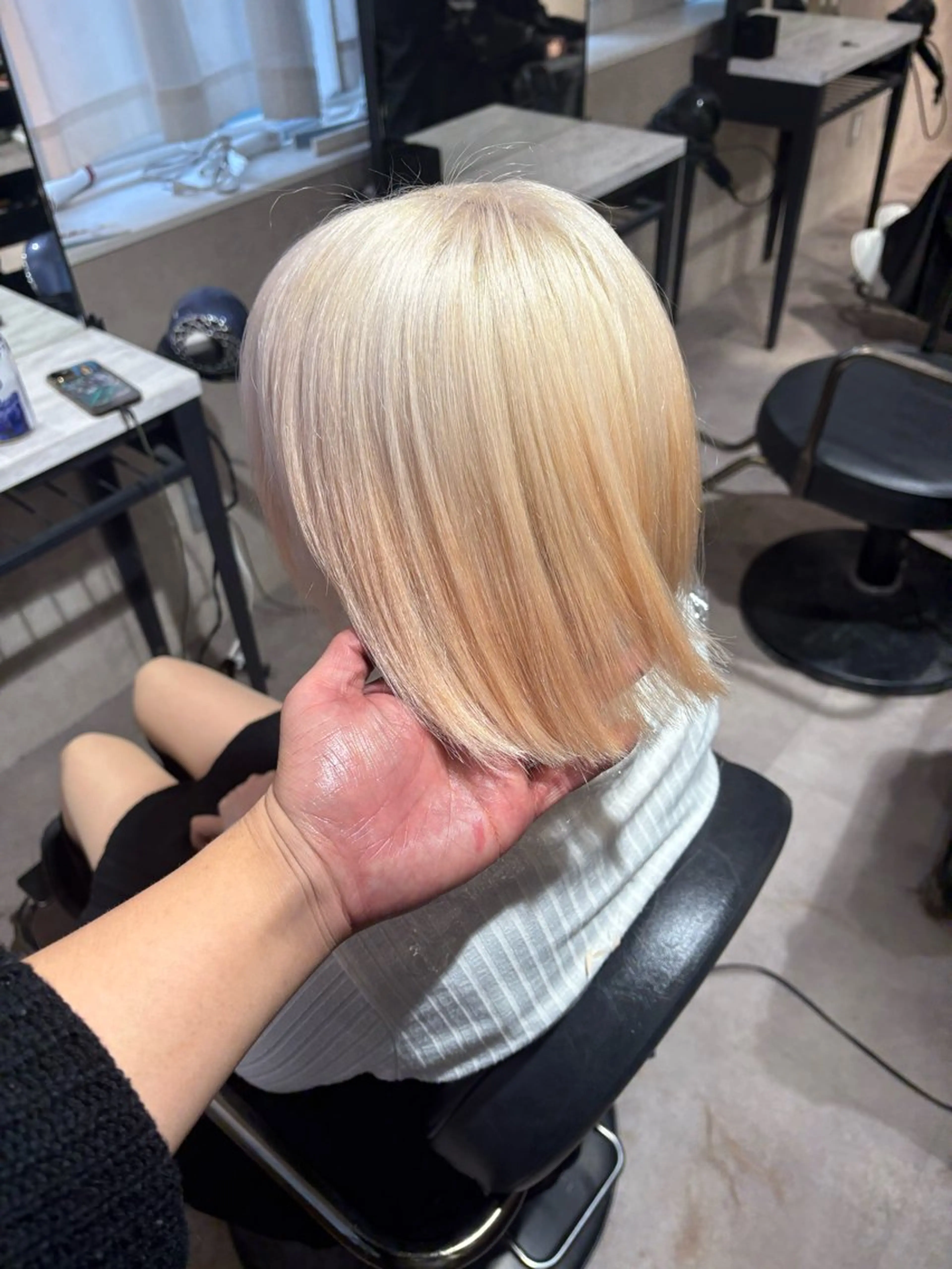 カラー ヘアカラー ヘアセット Seleneコウキ ブリーチ/ハイトーンのヘアスタイル