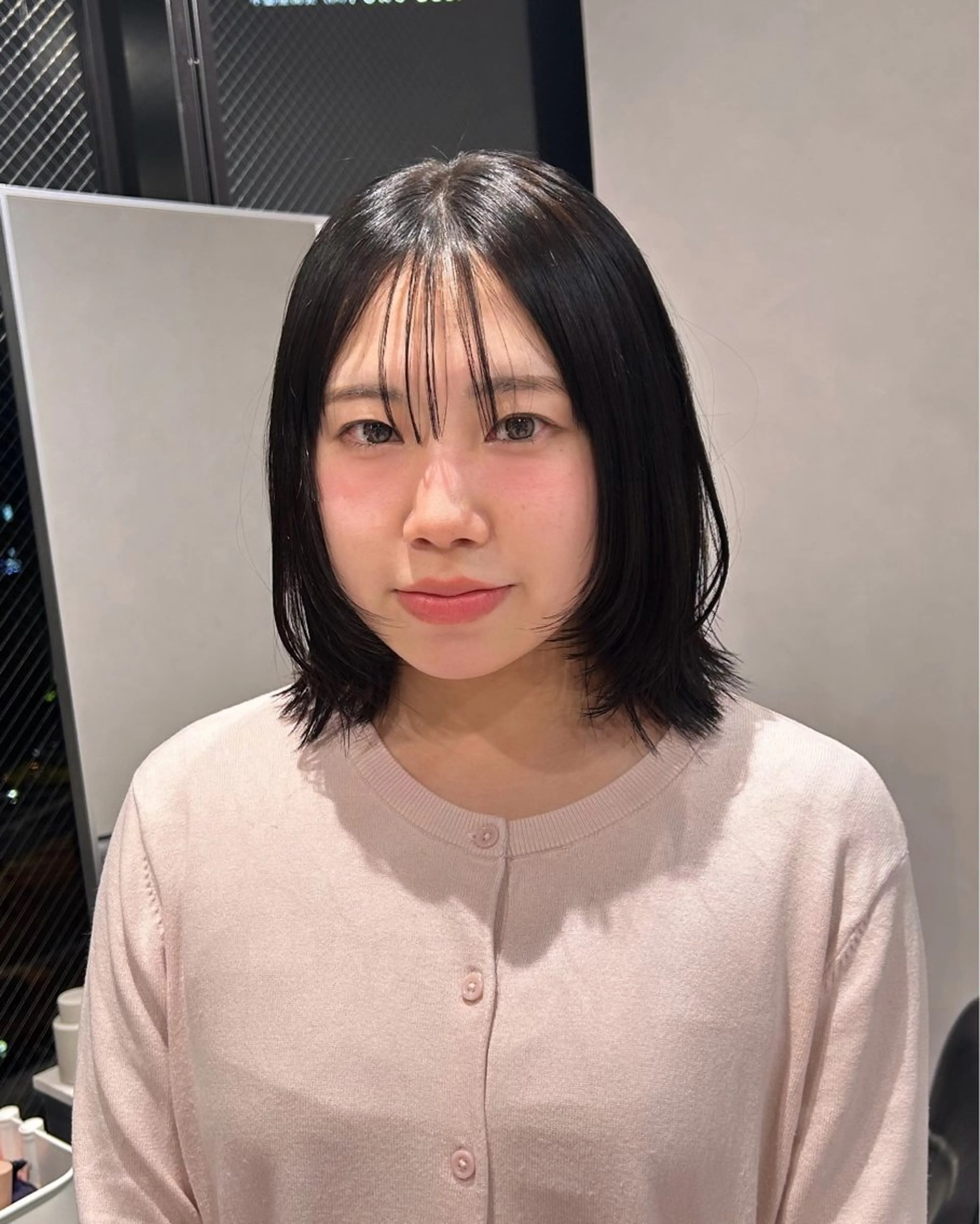 ミディアム 顔まわりレイヤー レイヤーカット 寺川留以 /カットモデル募集中のヘアスタイル
