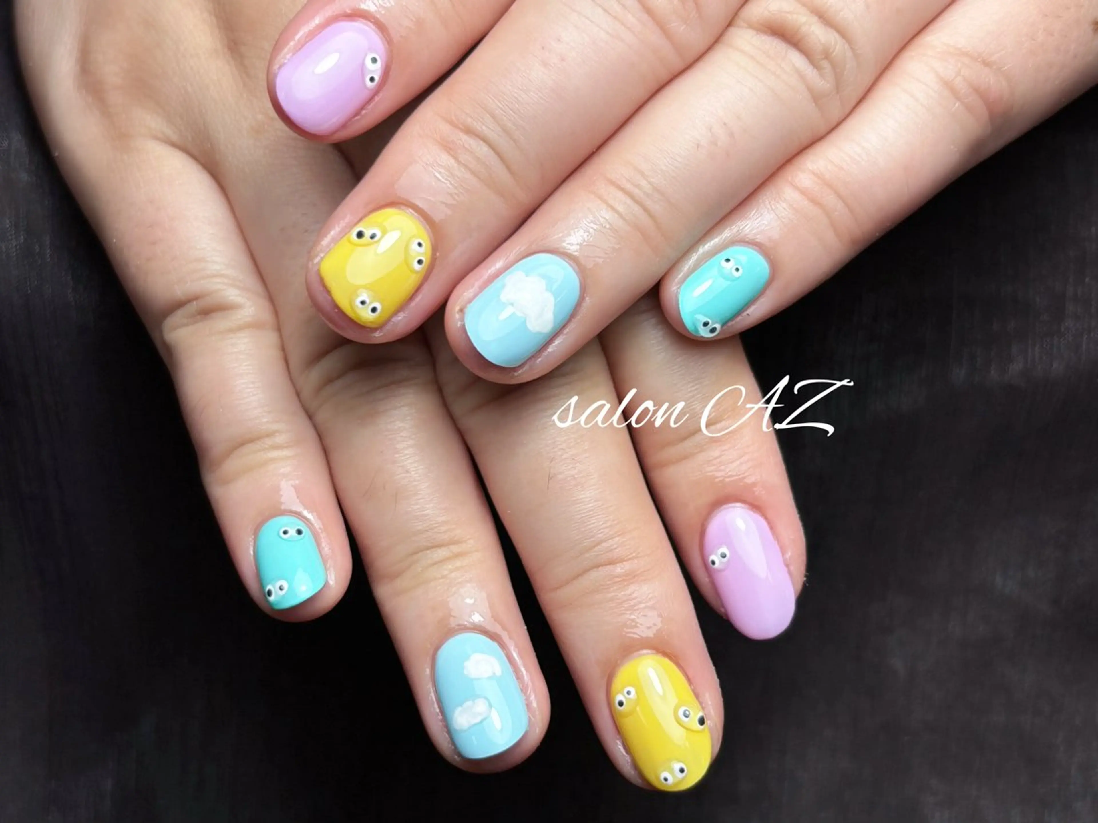 ネイル アートネイル 長さ出し フットネイル フレンチネイル ジェルネイル ハンドネイル salonAZ トップネイリストのネイルデザイン