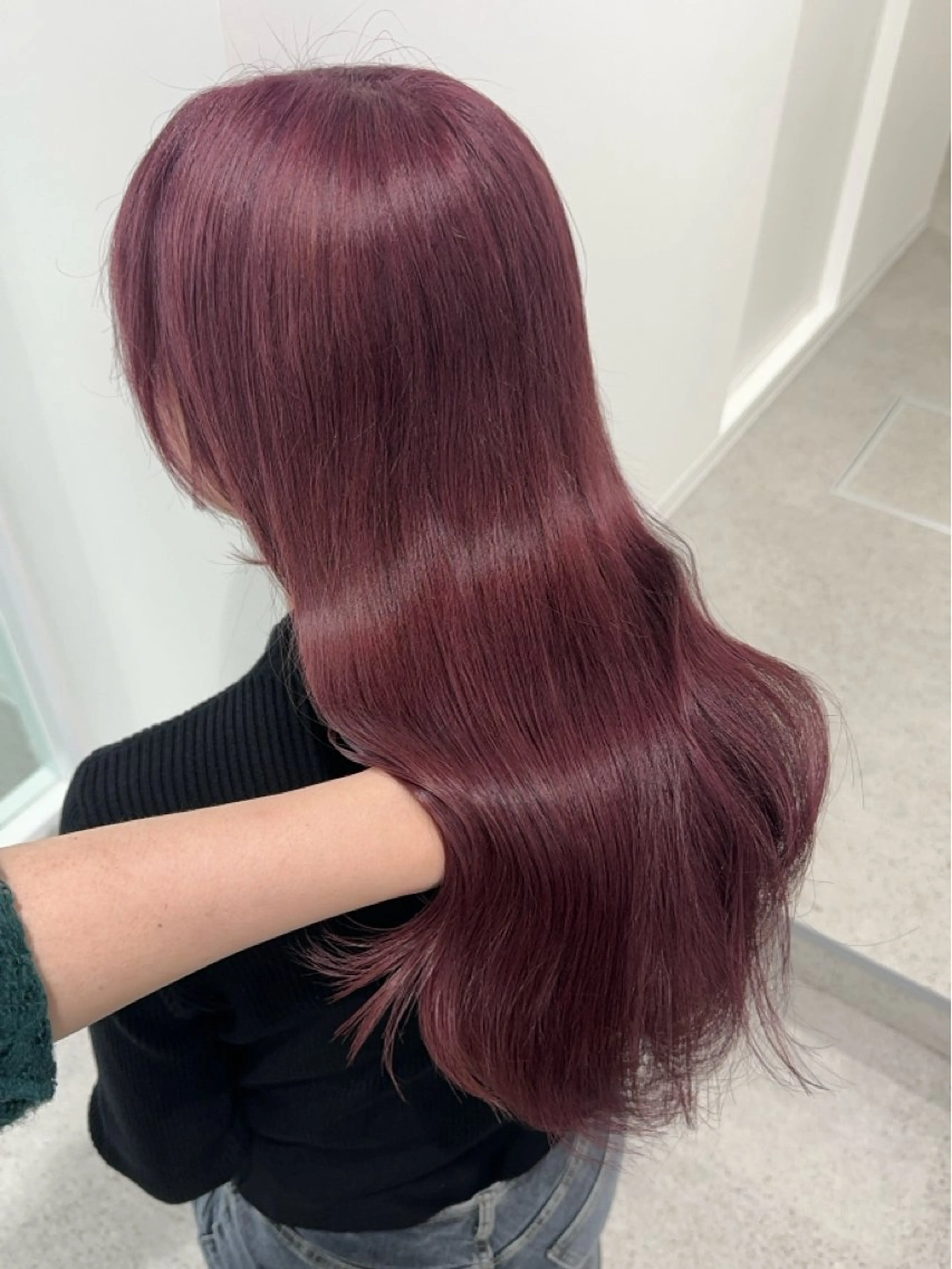 ロング カラー ヘアアレンジ 🎀RIN🎀 就活🩶暗髪カラーのヘアスタイル