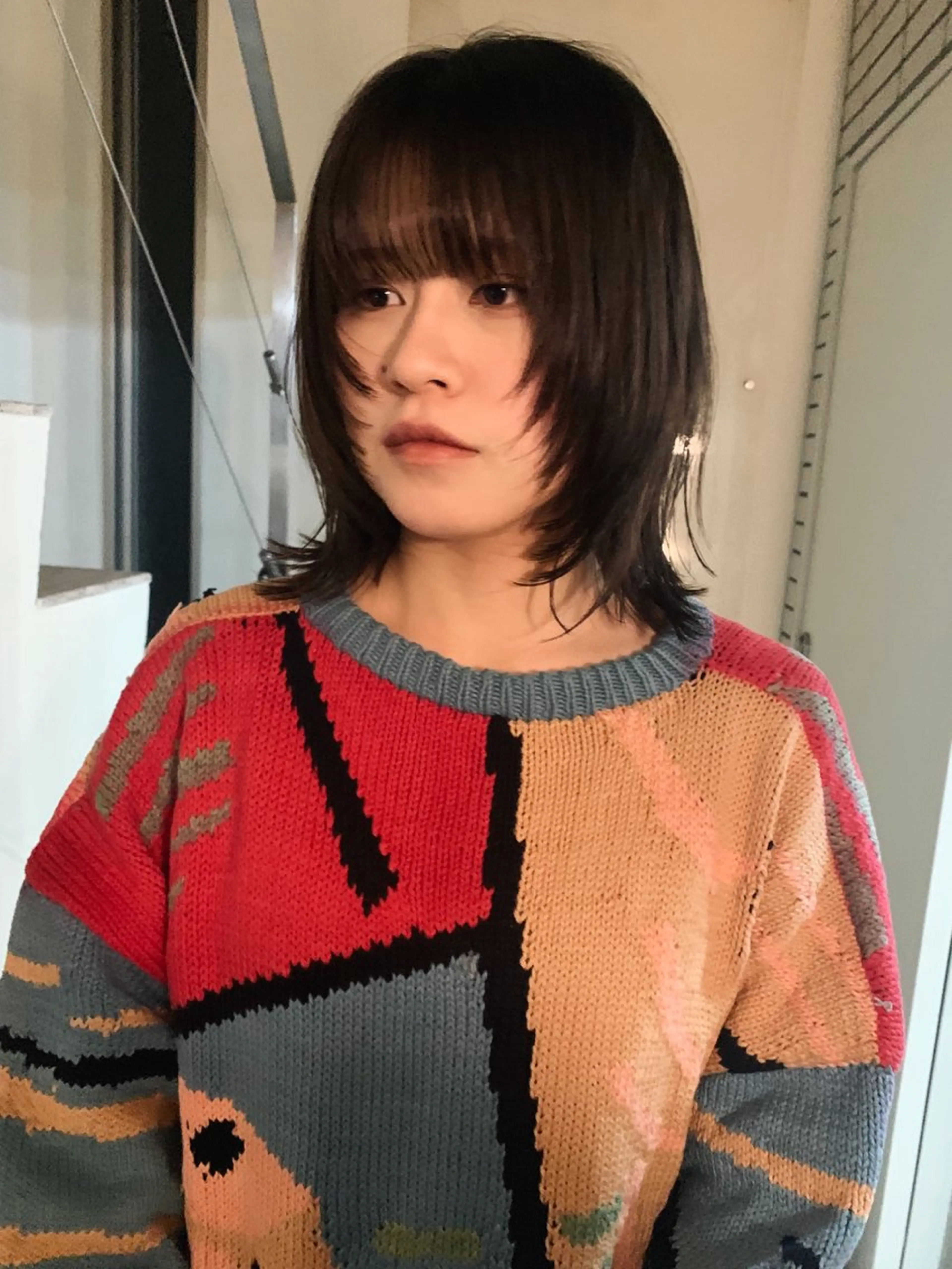 ミディアム レイヤーカット ウルフカット ウルフレイヤー カット ✂︎レイヤーカット/ ウルフ/パーマ✂︎のヘアスタイル