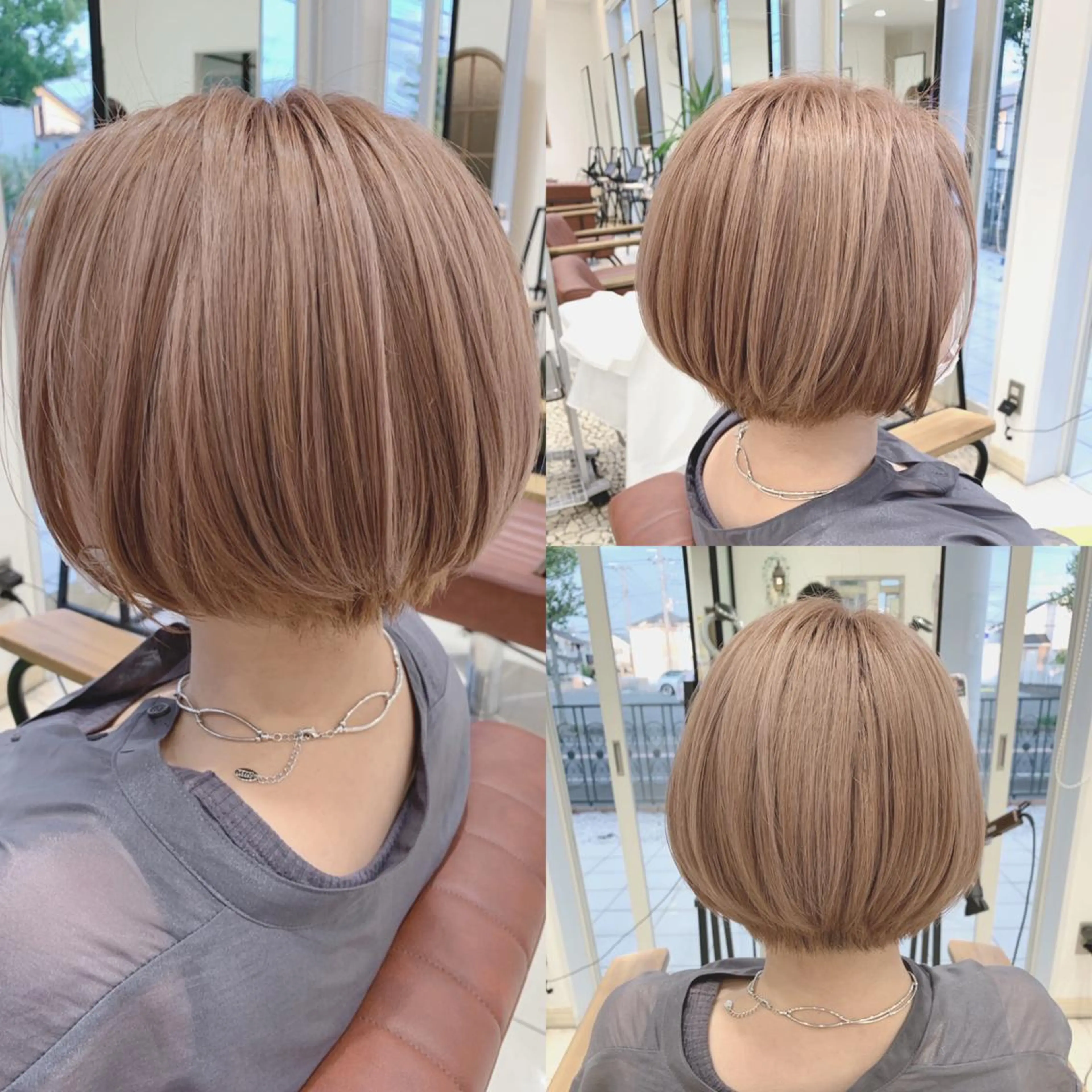 ミディアム カラー ベージュカラー ハイトーンカラー ヘアカラー 髪質改善カラーリスト /根本雄貴のヘアスタイル