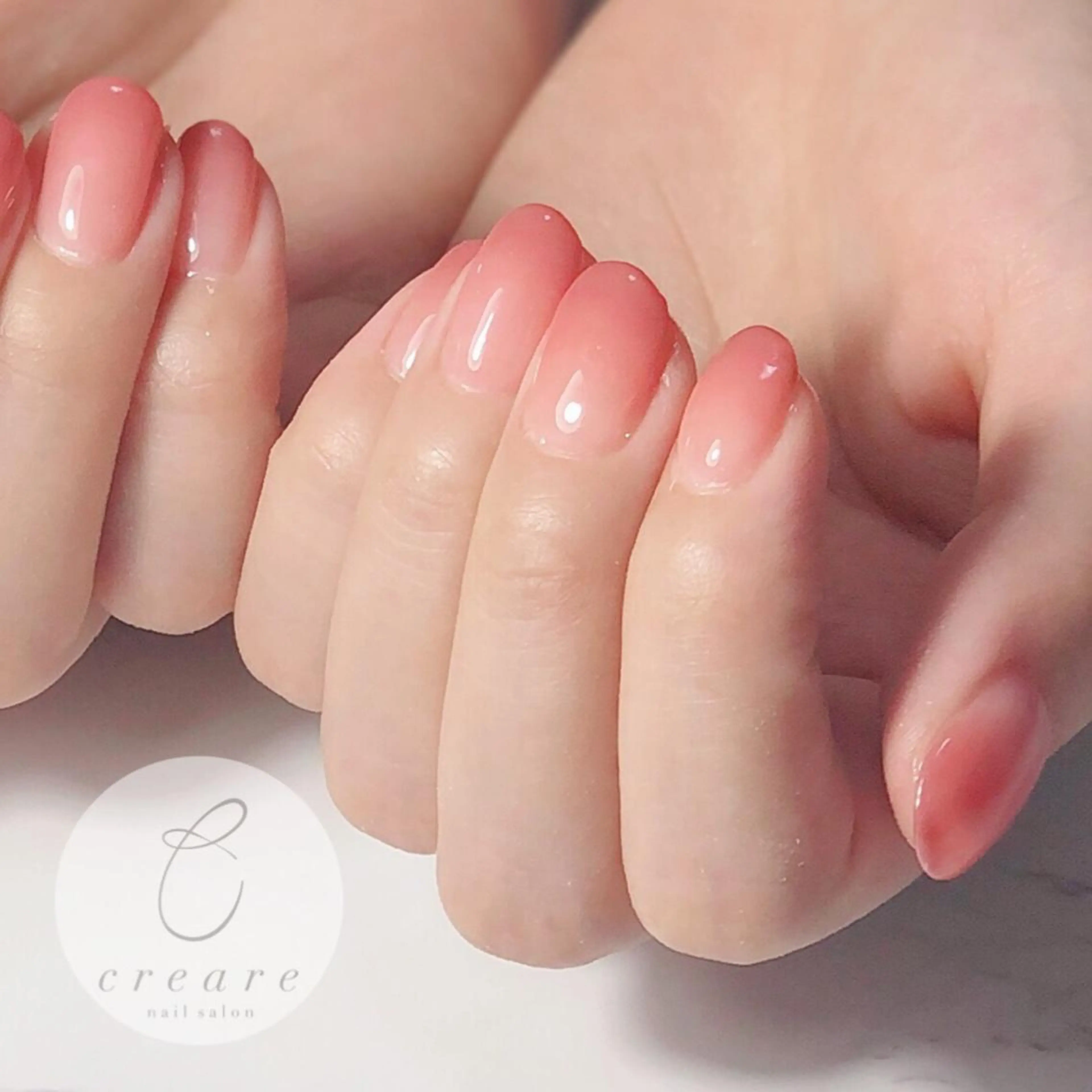 ネイル ジェルネイル グラデーション オフィスネイル ワンカラーネイル 辻野 和枝のネイルデザイン