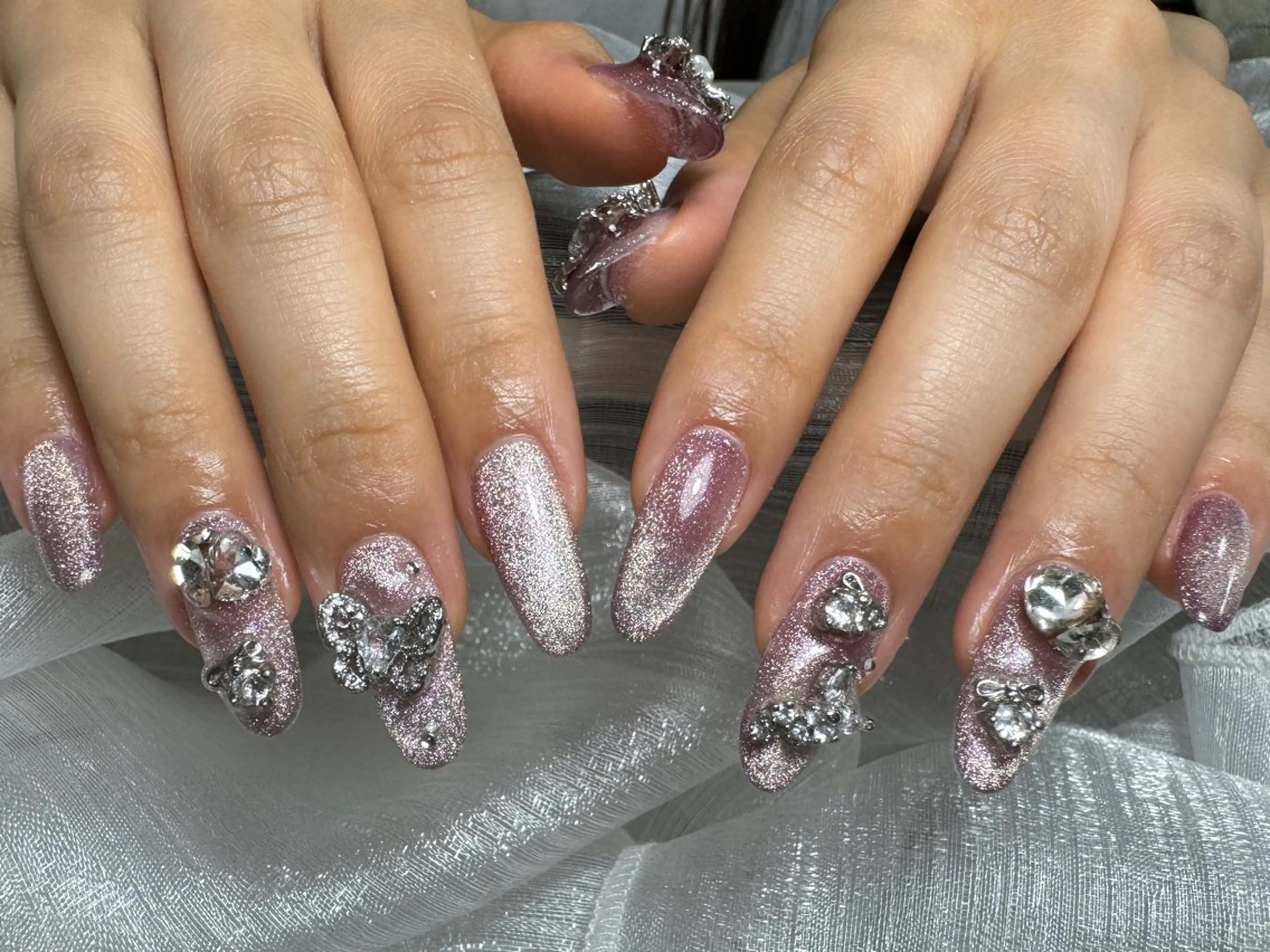 ネイル 長さ出し 持ち込み ハンドネイル ハンドケア 💕ドリーミー ネイル💕のネイルデザイン