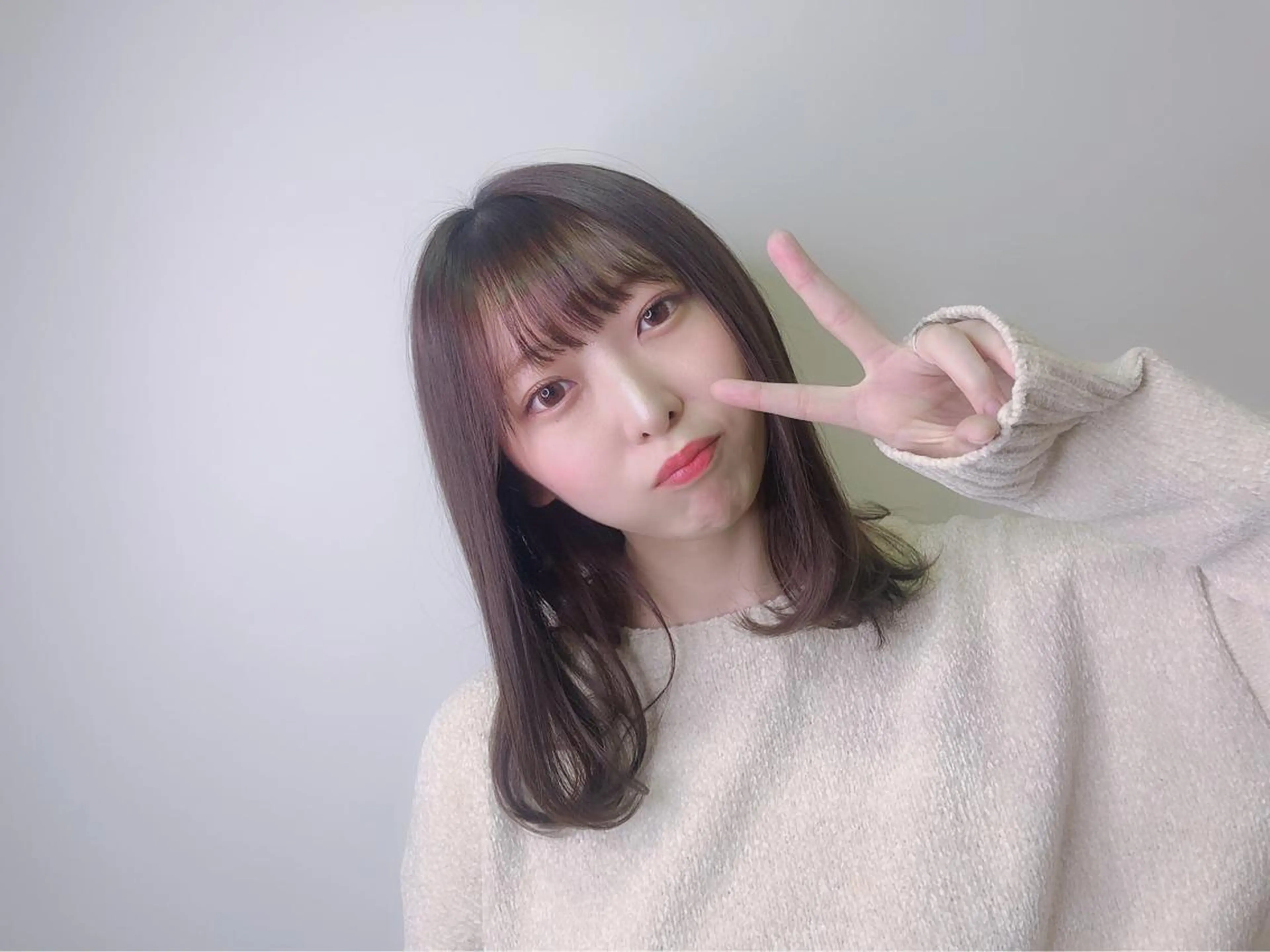 セミロング カラー 透明感カラー イルミナカラー Kou所属・💜髪質改善美髪💜 星野清光のヘアスタイル