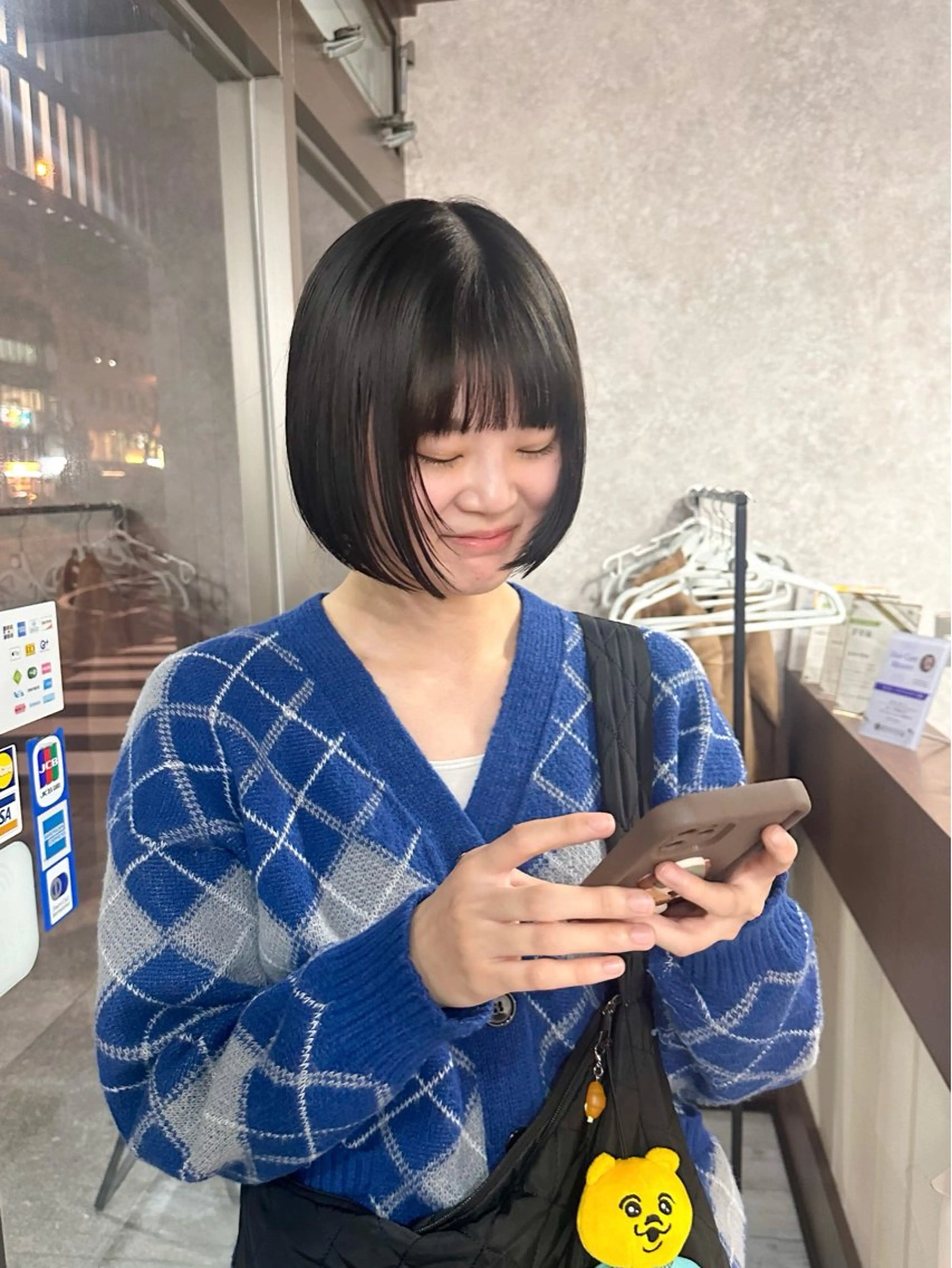 ショート カラー レイヤーカット カット ヘアカラー トリートメント minim / miku 暖色カラーのヘアスタイル