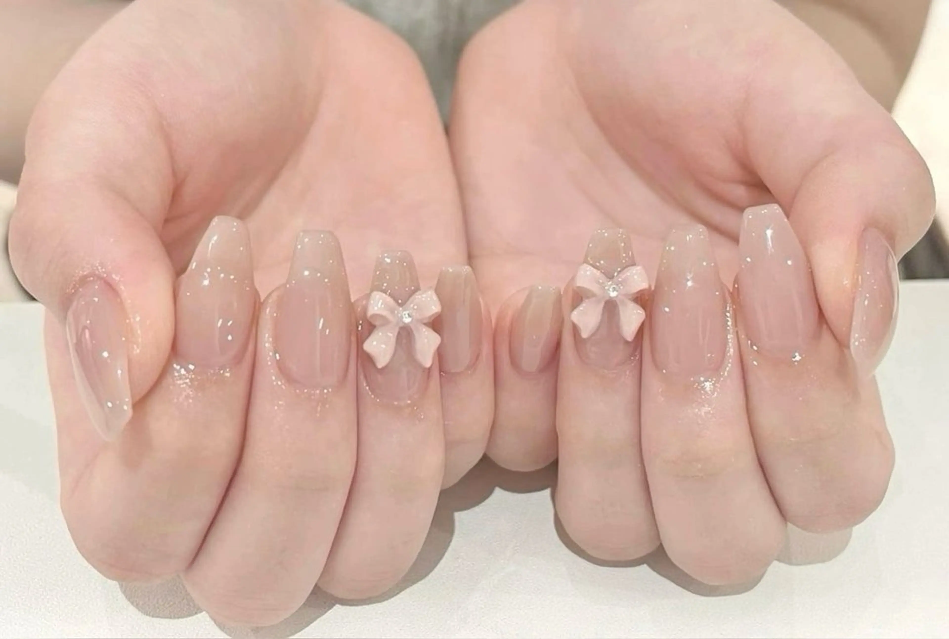 ネイル 長さ出し フレンチネイル グラデーション 卒業式 マグネットネイル ハンドネイル MIHANA NAILのネイルデザイン