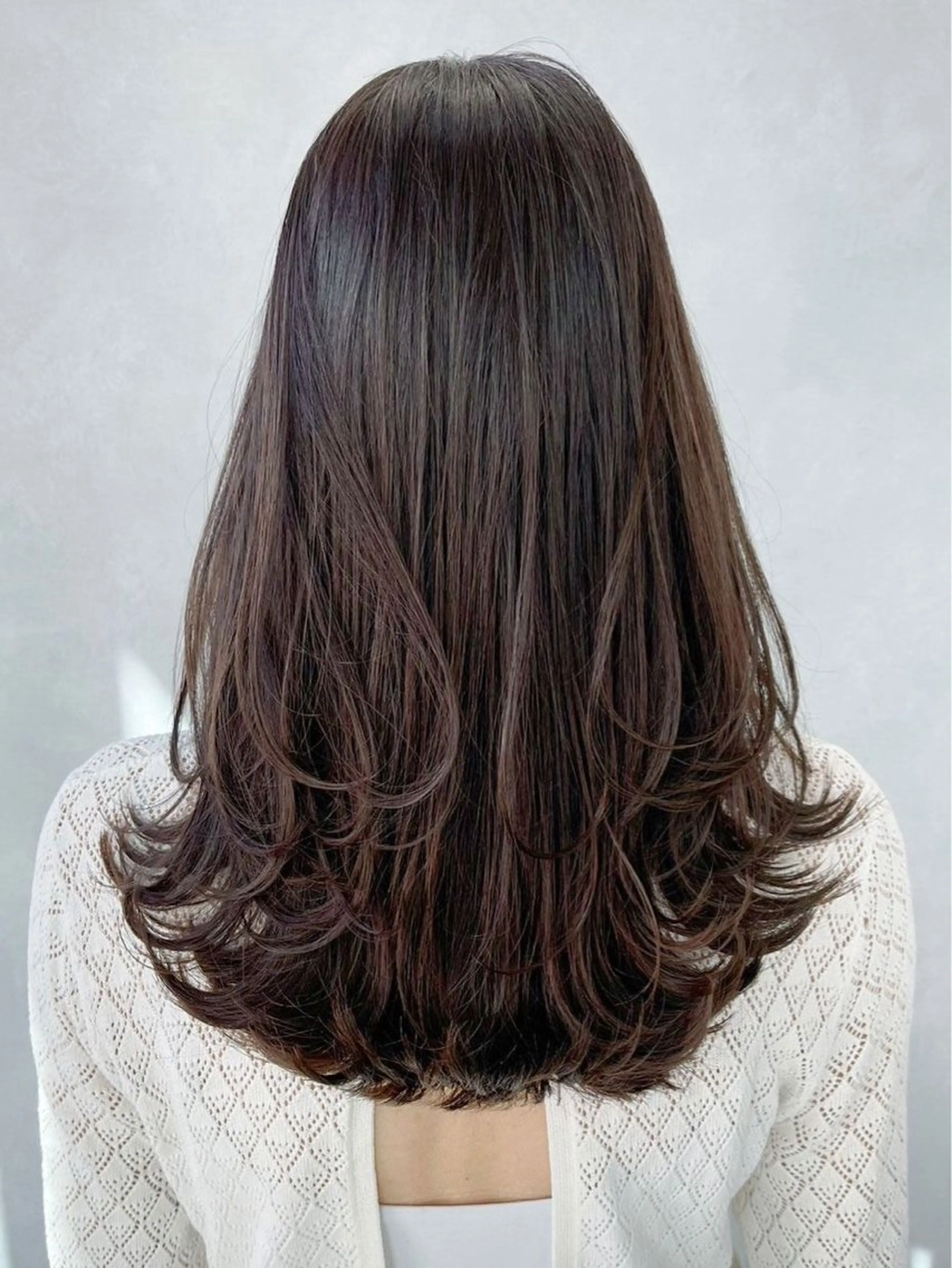 セミロング カラー パーマ キッズ セミロングパーマ ニュアンスパーマ 森山 陽菜のヘアスタイル