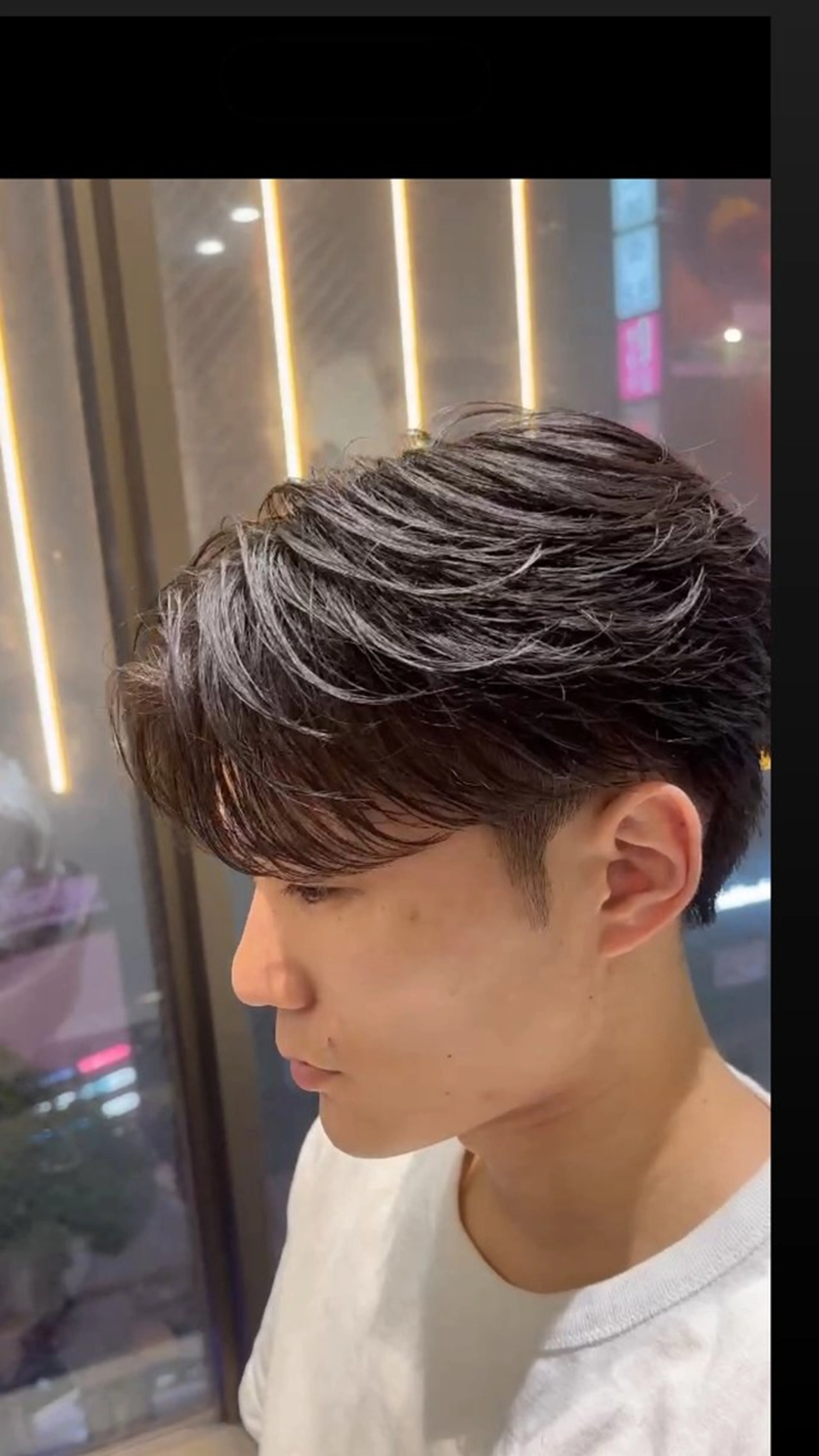 パーマ メンズ センターパート パーマ SALOWIN新宿三丁目所属・新宿メンズ特化 最大40%OFFのヘアスタイル