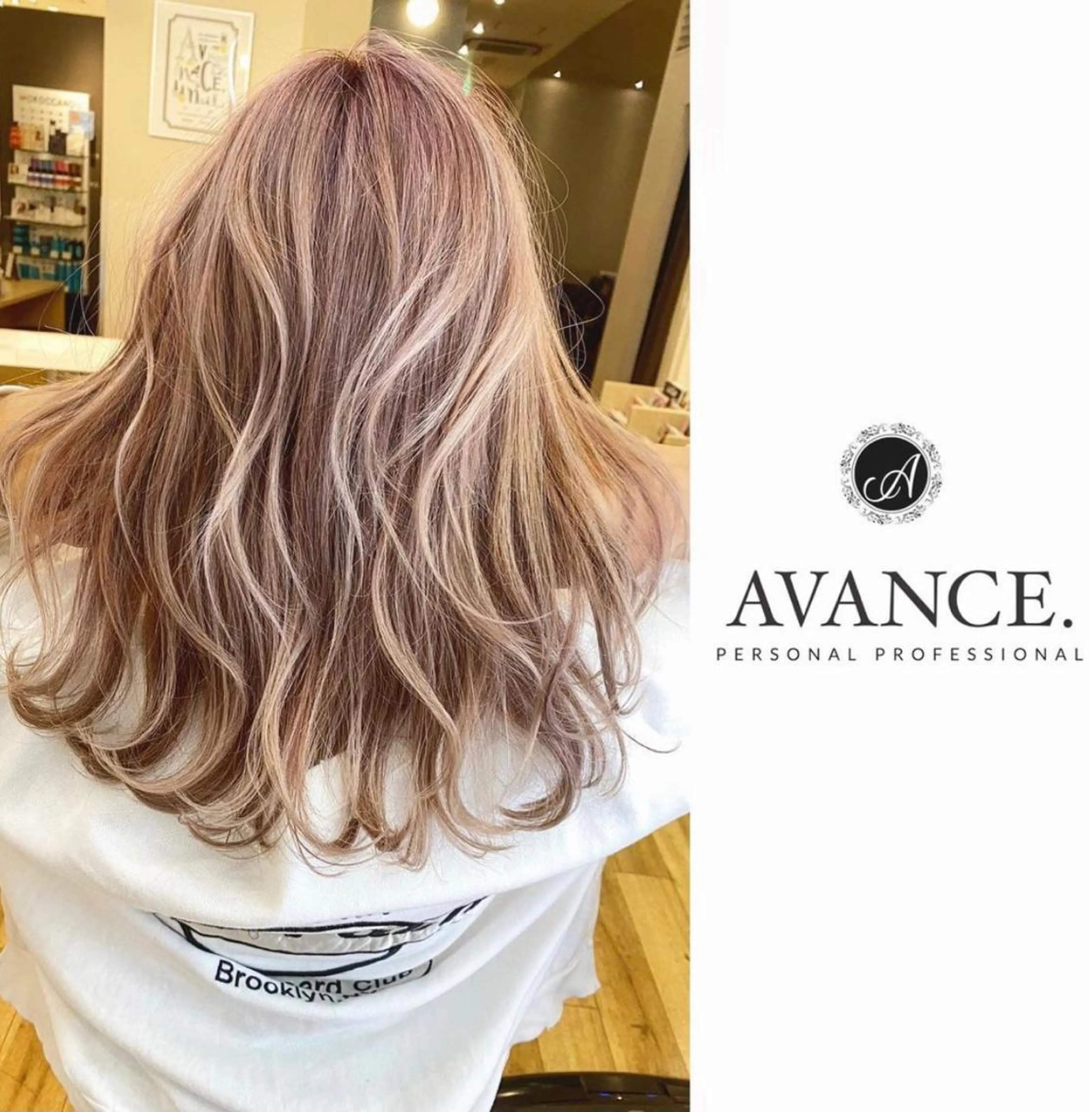 セミロング ヘアカラー トリートメント _WHITE京橋店所属・【White京橋】 岸 拓斗のヘアスタイル