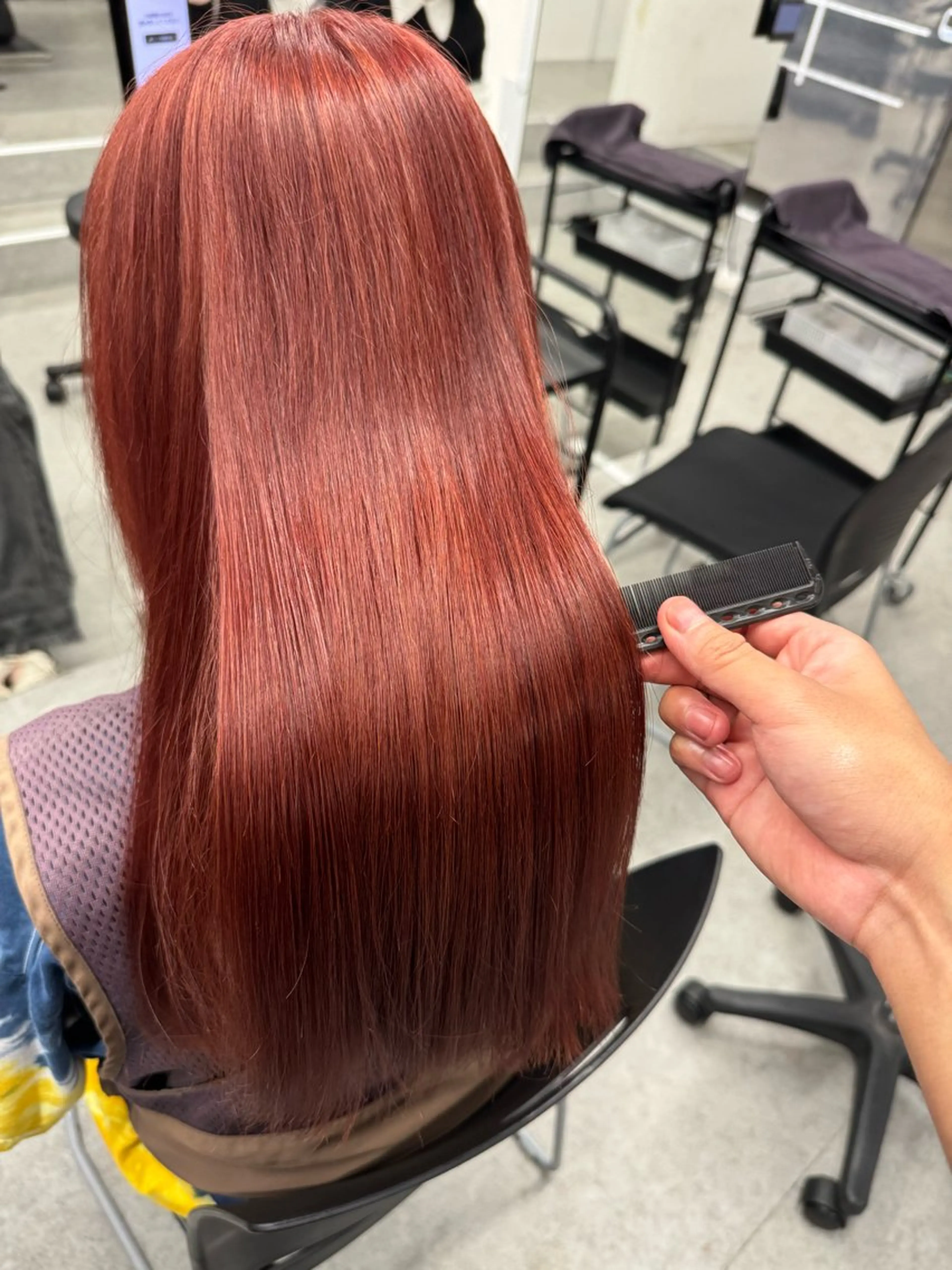 ロング メンズカットの達人 暖色カラー ダイチのヘアスタイル