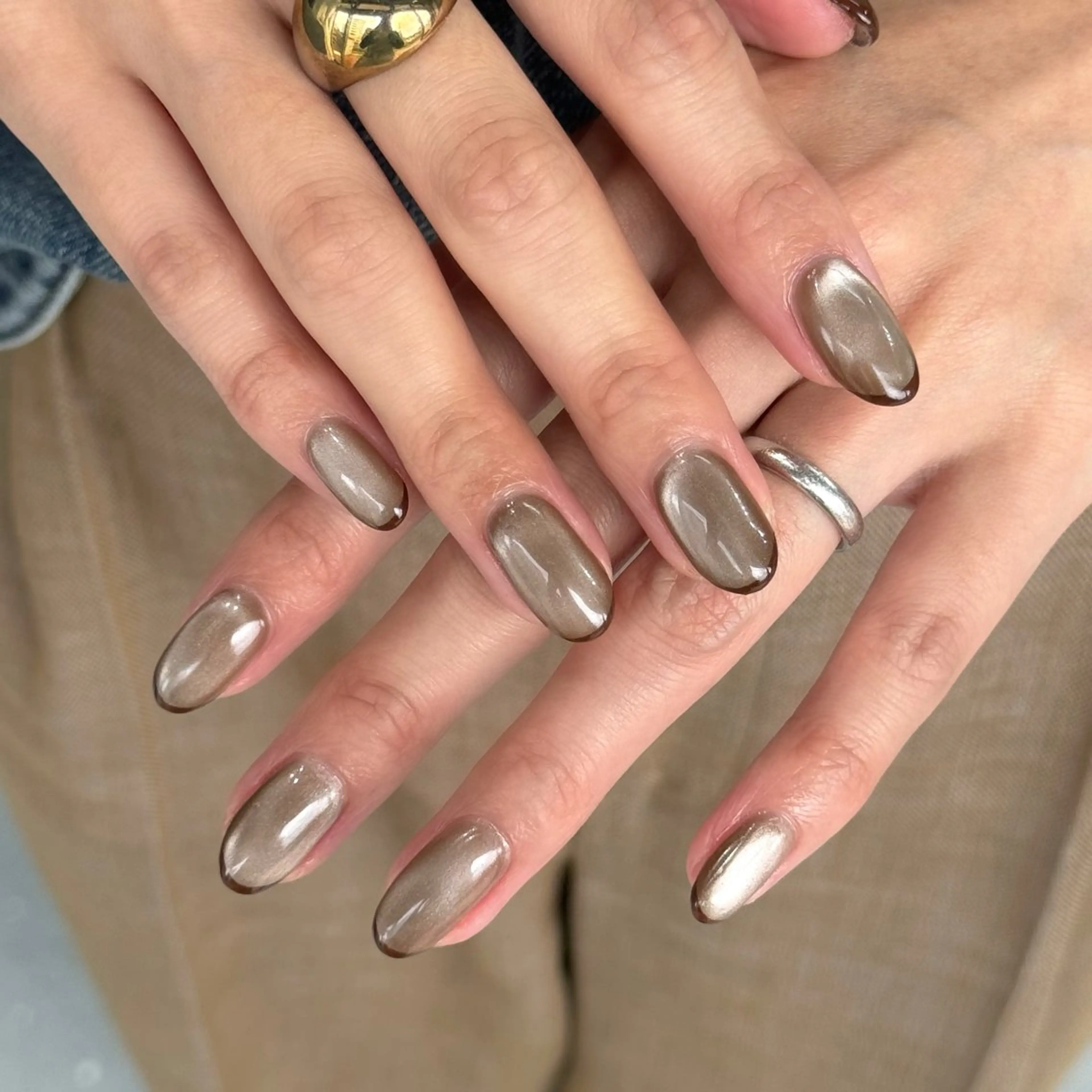 ネイル フレンチネイル マグネットネイル ハンドネイル HARUKA ネイリスト福岡/薬院のネイルデザイン