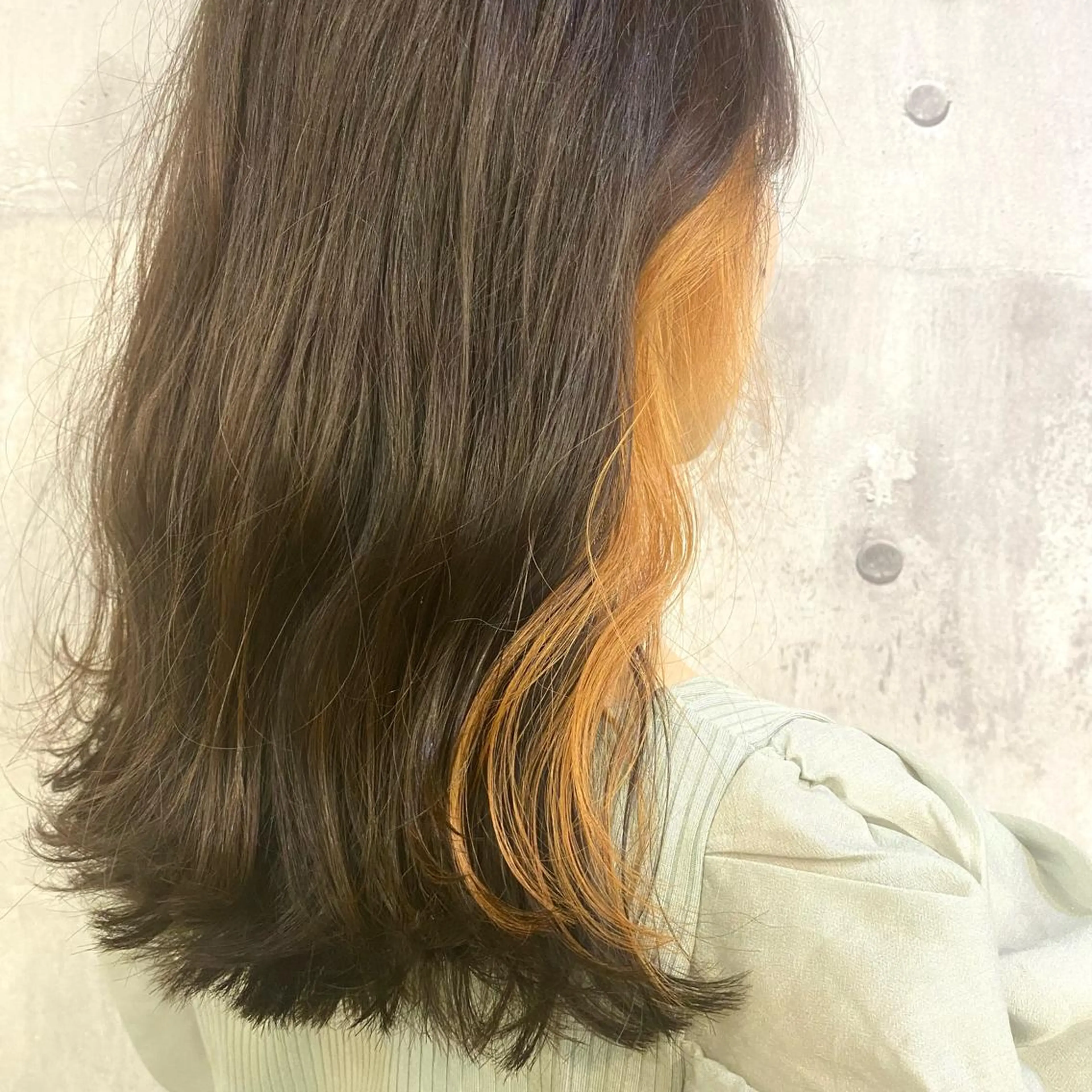 カラー オレンジ Life Nagiのヘアスタイル