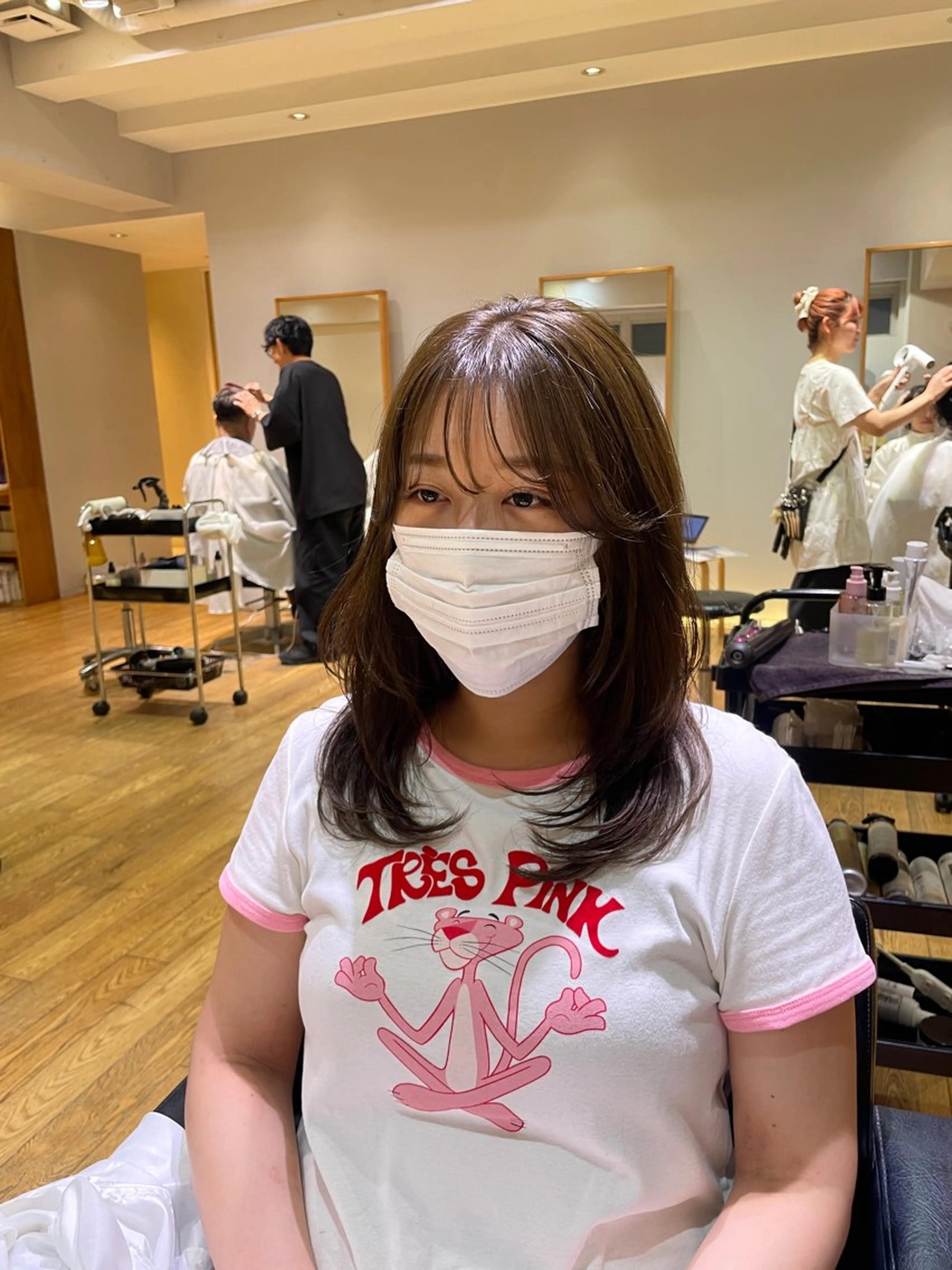 セミロング レイヤーカット カット ヘアカラー mixパーマ/暖色 カラー/ひかるのヘアスタイル