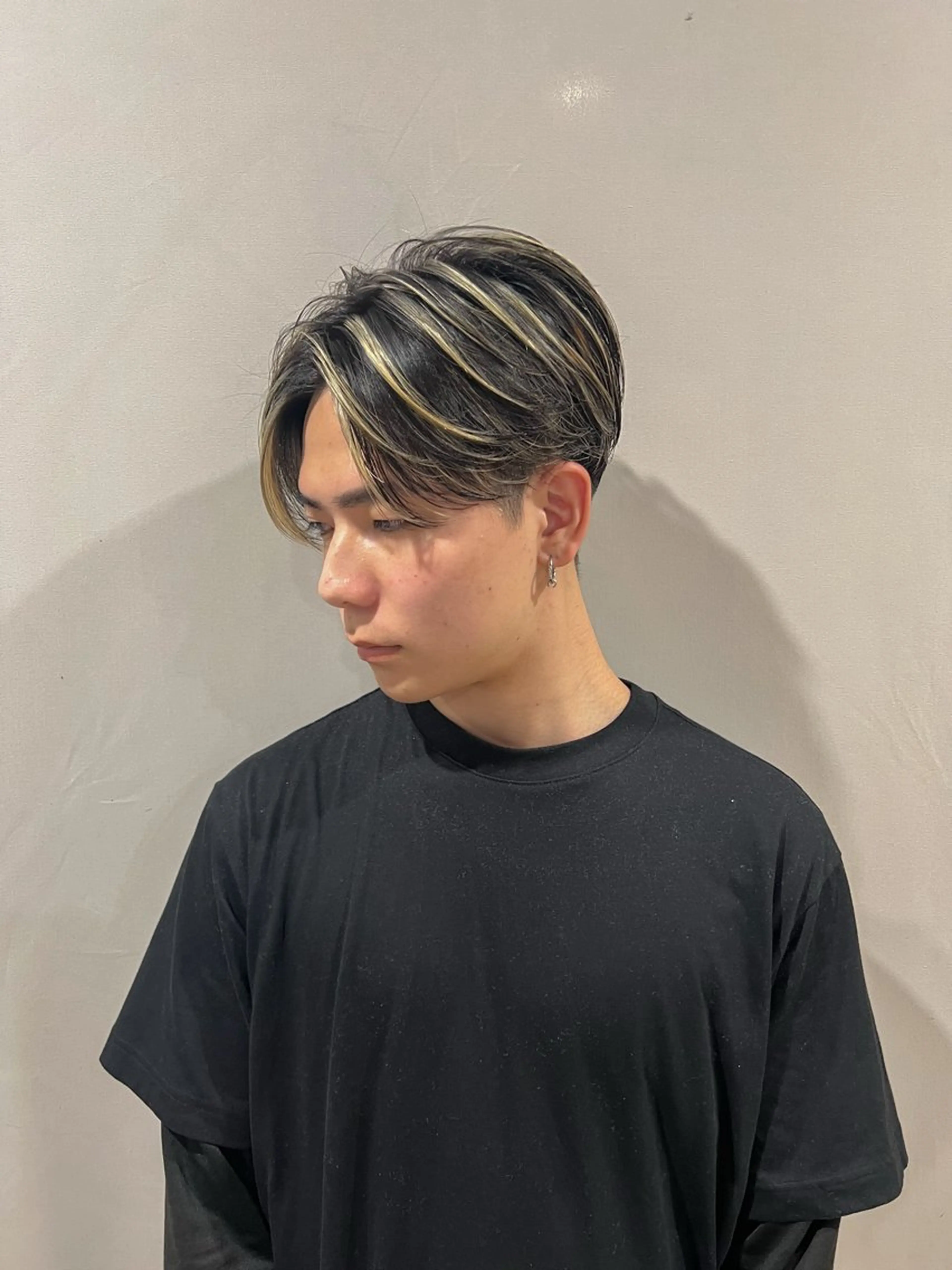 ショート カラー メンズ ヘアカラー トリートメント 海外デザイン🇺🇸 石渡諒太のヘアスタイル