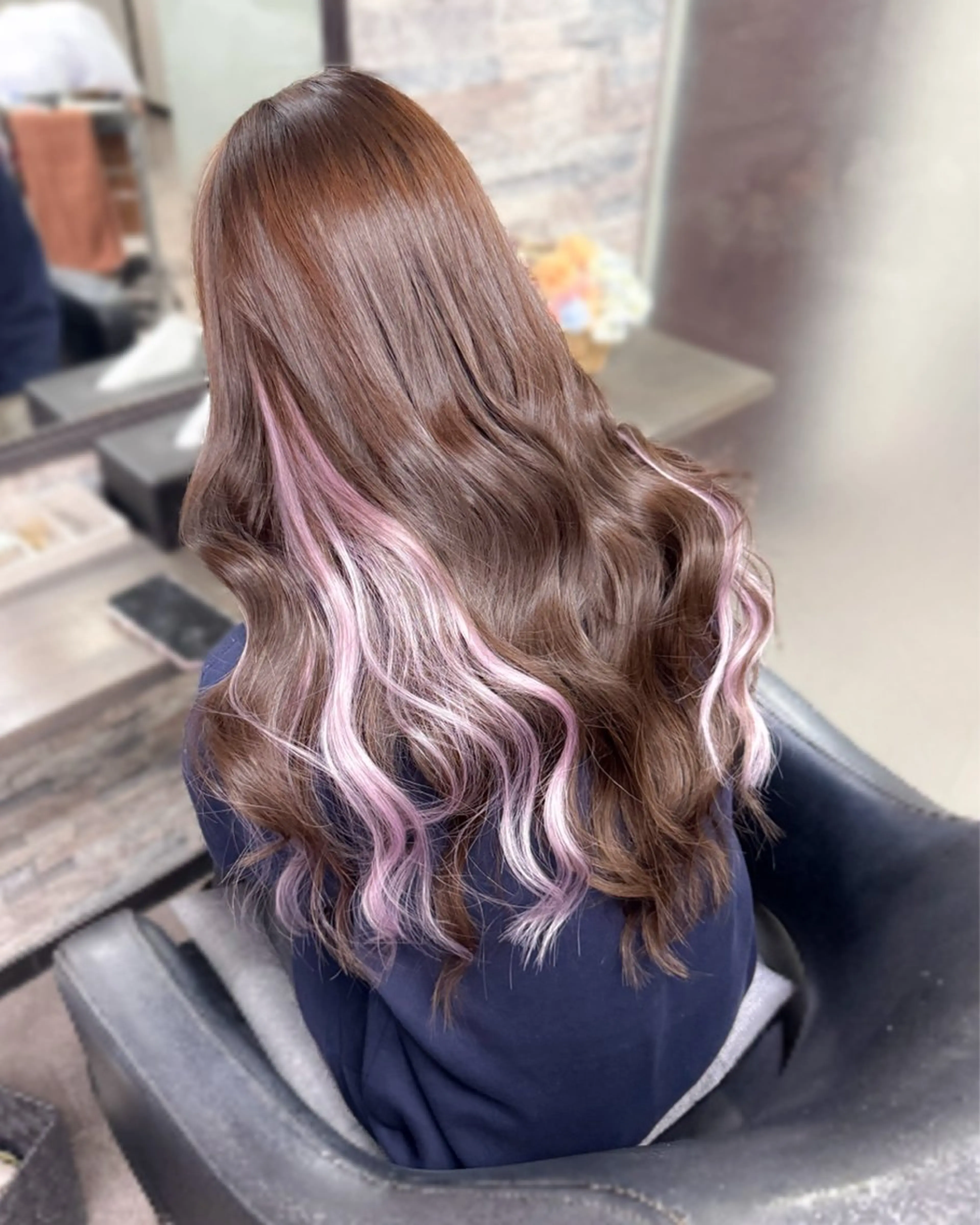 ロング カラー カット ヘアカラー エクステ ブリーチエクステ 🎩カズキ🎩のヘアスタイル
