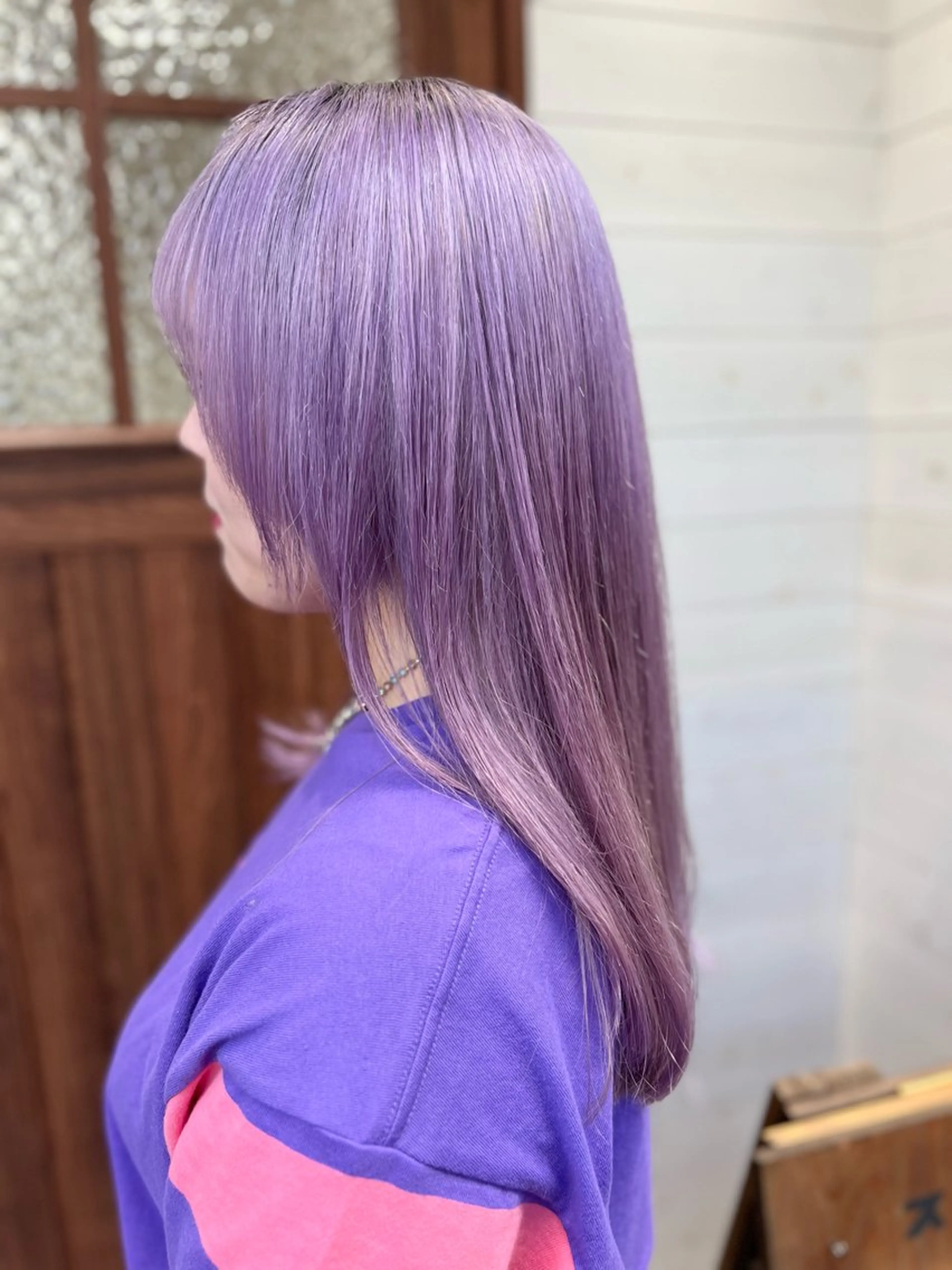 ミディアム カラー ラベンダーカラー 🍇おぐら めぐみ🍇のヘアスタイル
