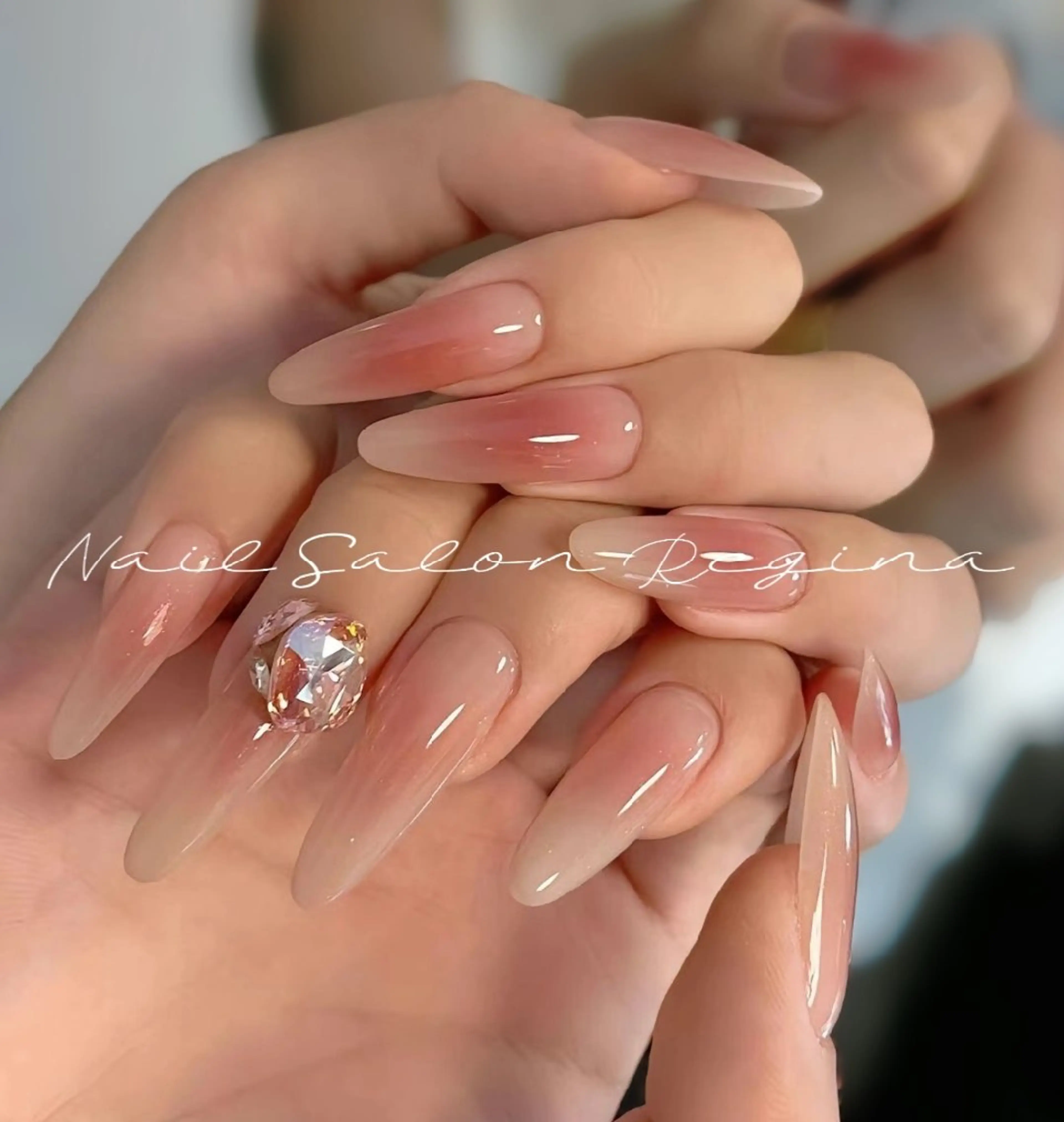 【自爪HAND】定額チークネイル ￥8,980→¥7,980の写真