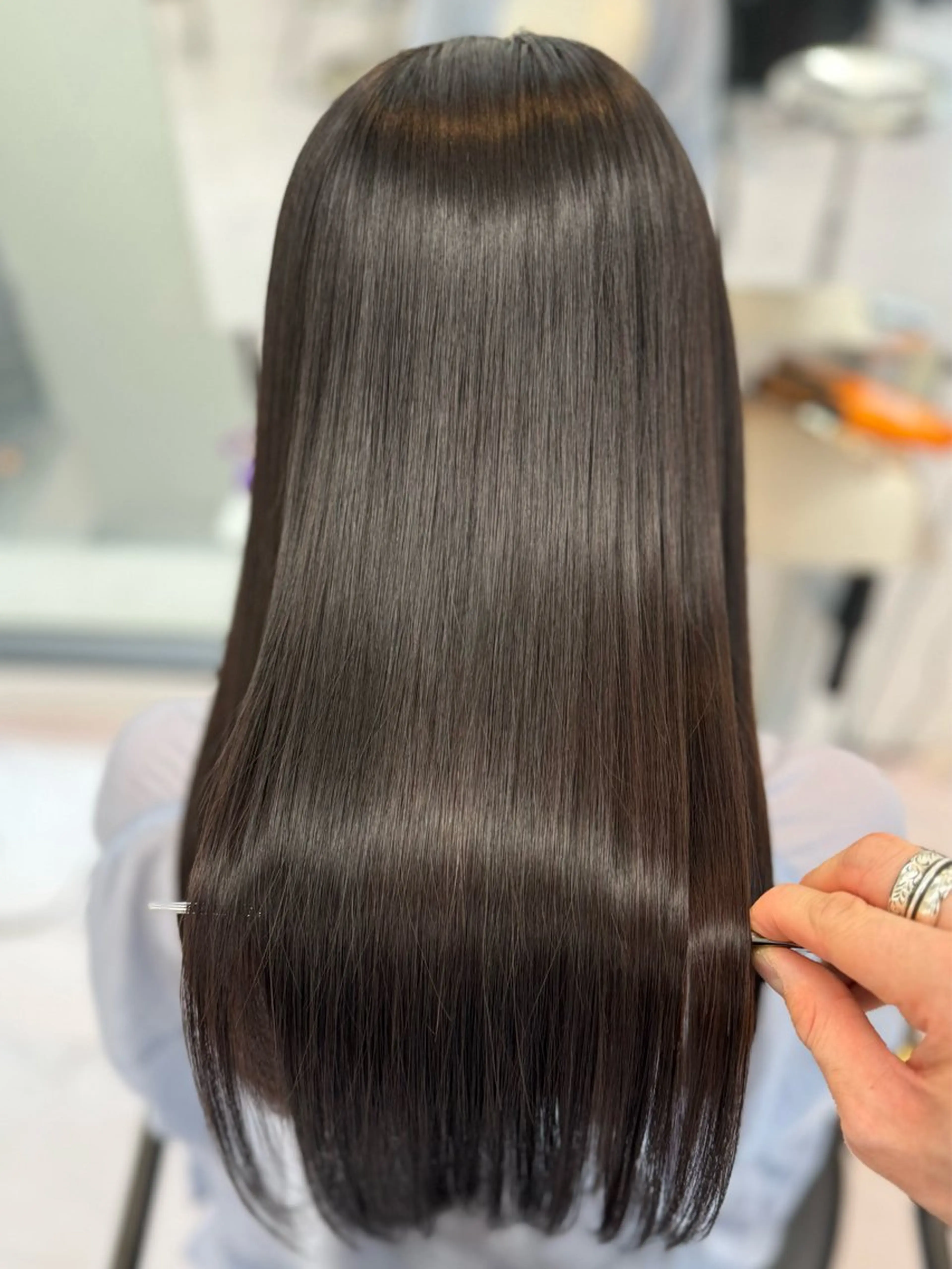 ロング カット 縮毛矯正 トリートメント 野口聖矢/縮毛矯正 髪質改善/ViVIEのヘアスタイル