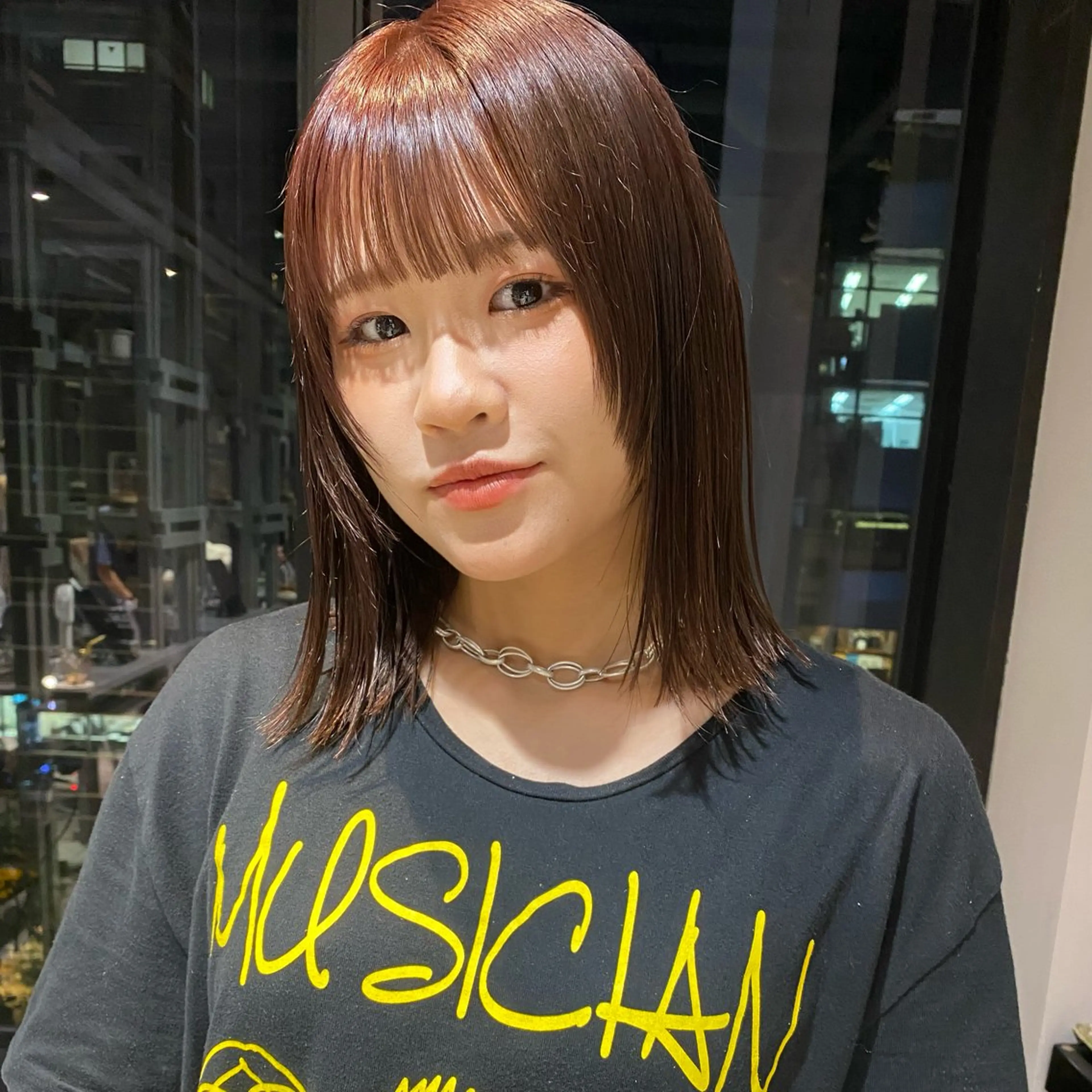 ミディアム ミディアムパーマ ハイライト 髪質改善 レイヤーカット カット ヘアカラー トリートメント また会いたくなる 美容師【KENTA】のヘアスタイル