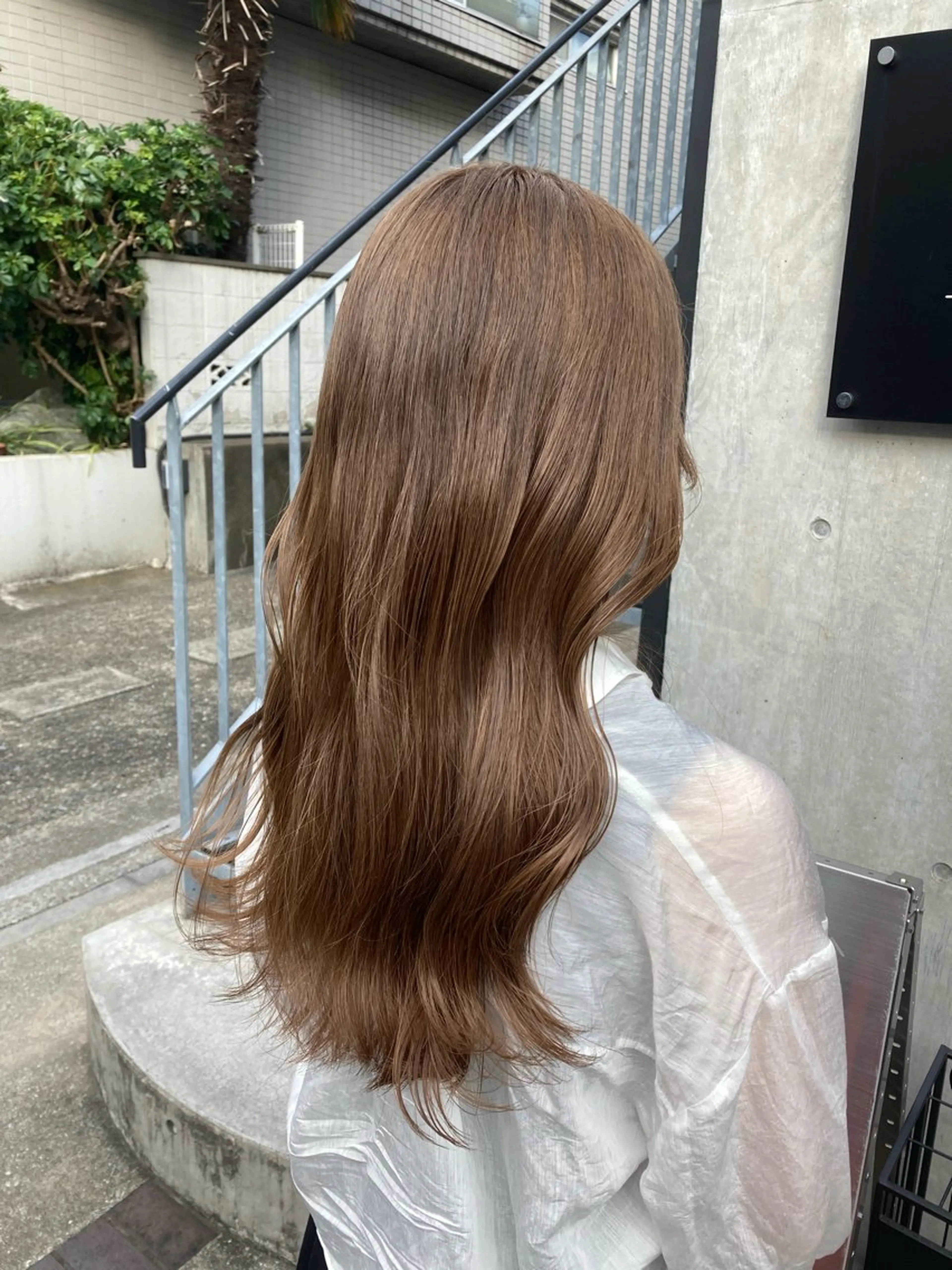 セミロング カラー ✨最安値✨エクステ カラー🌼つきな🌼のヘアスタイル
