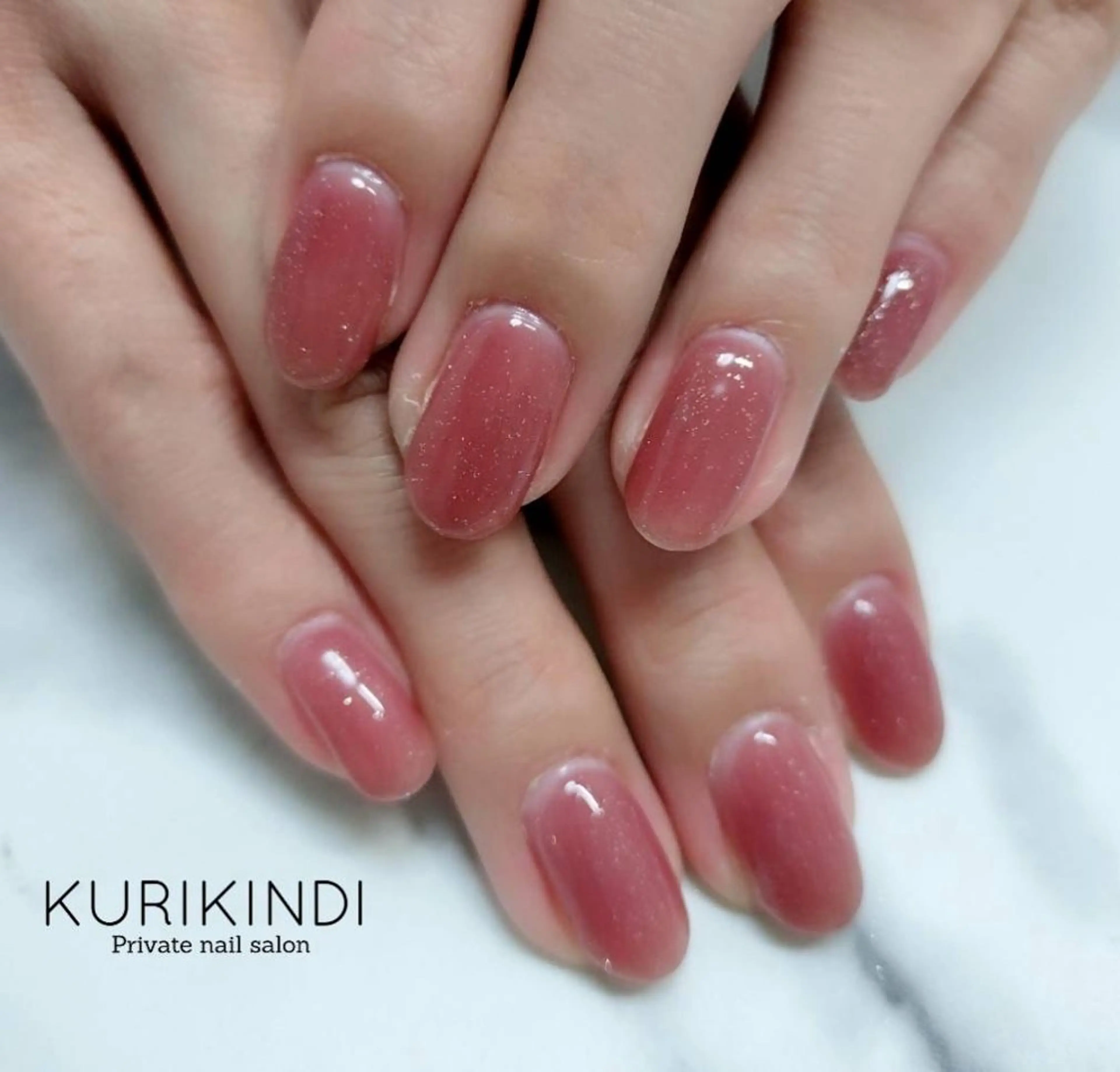 ネイル ピンク ハンドネイル ネイルサロン KURIKINDIのネイルデザイン