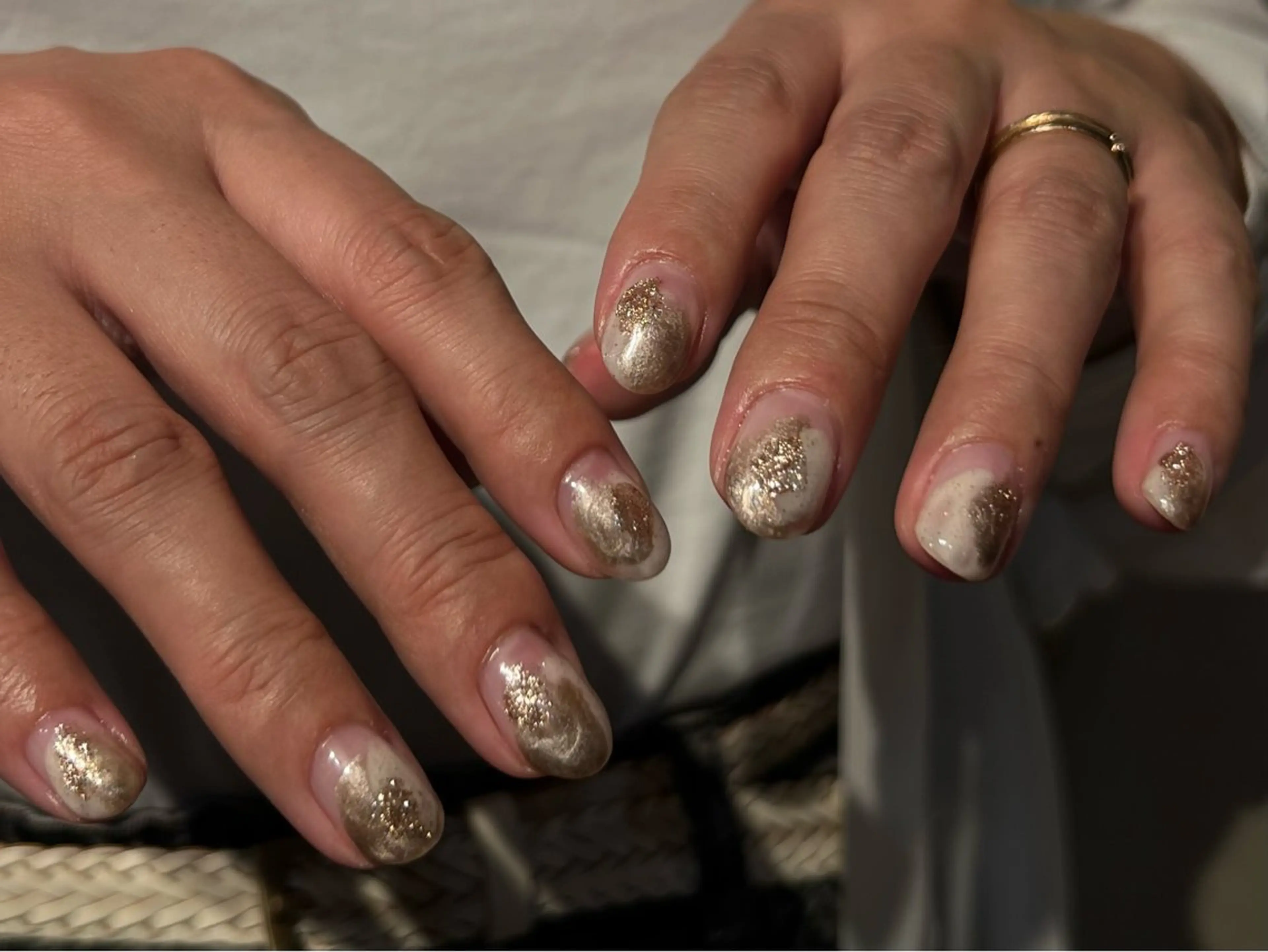 ネイル ニュアンスネイル シンプルネイル 金木犀　札幌駅前店所属・金木犀ネイルサロン 三浦のネイルデザイン