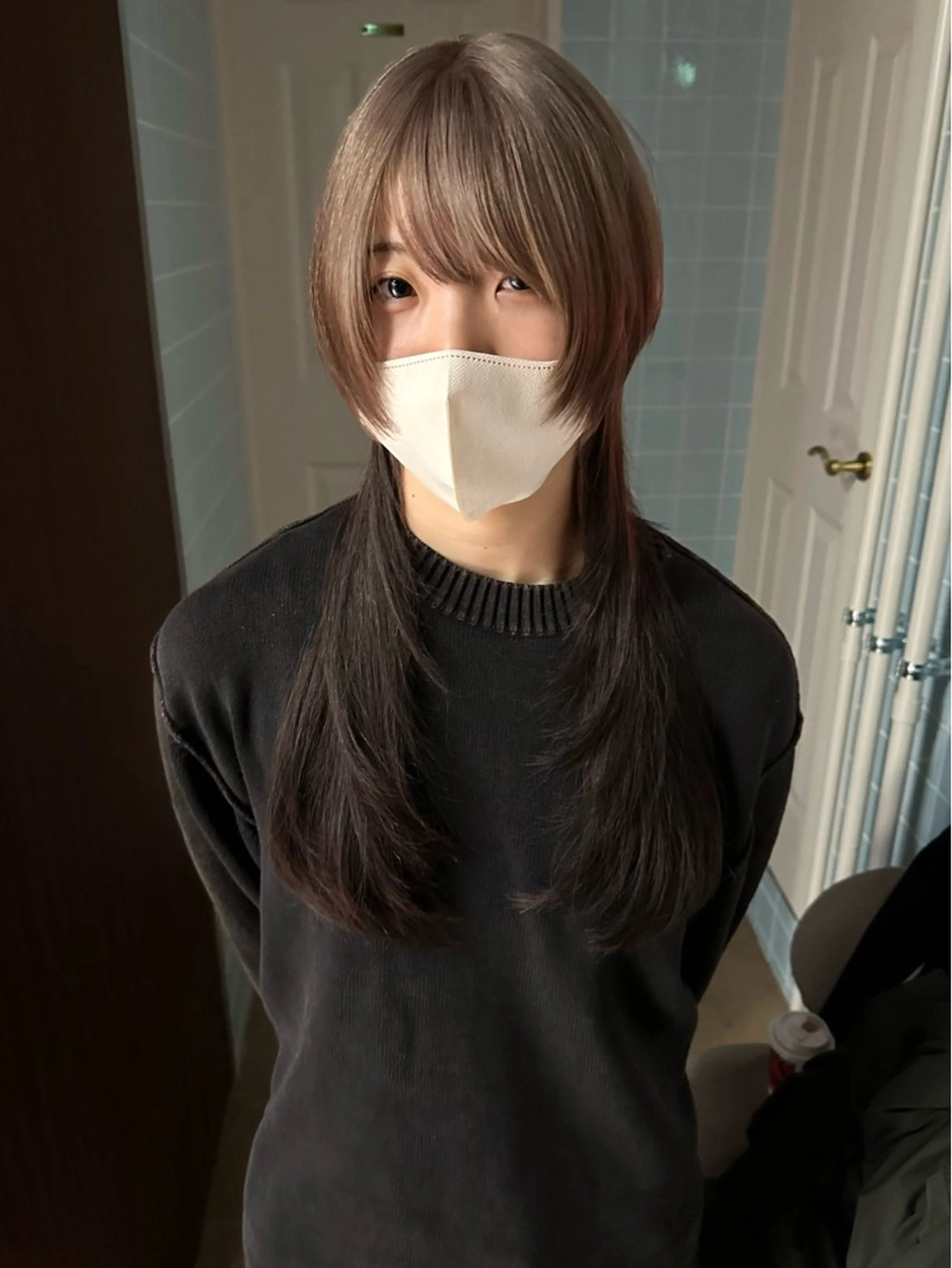 ロング カラー ブリーチ デザインカラー エクステ ロング ウルフカット カット ヘアカラー トリートメント ウルフ/レイヤー/ 渋谷🔮Yudaiのヘアスタイル