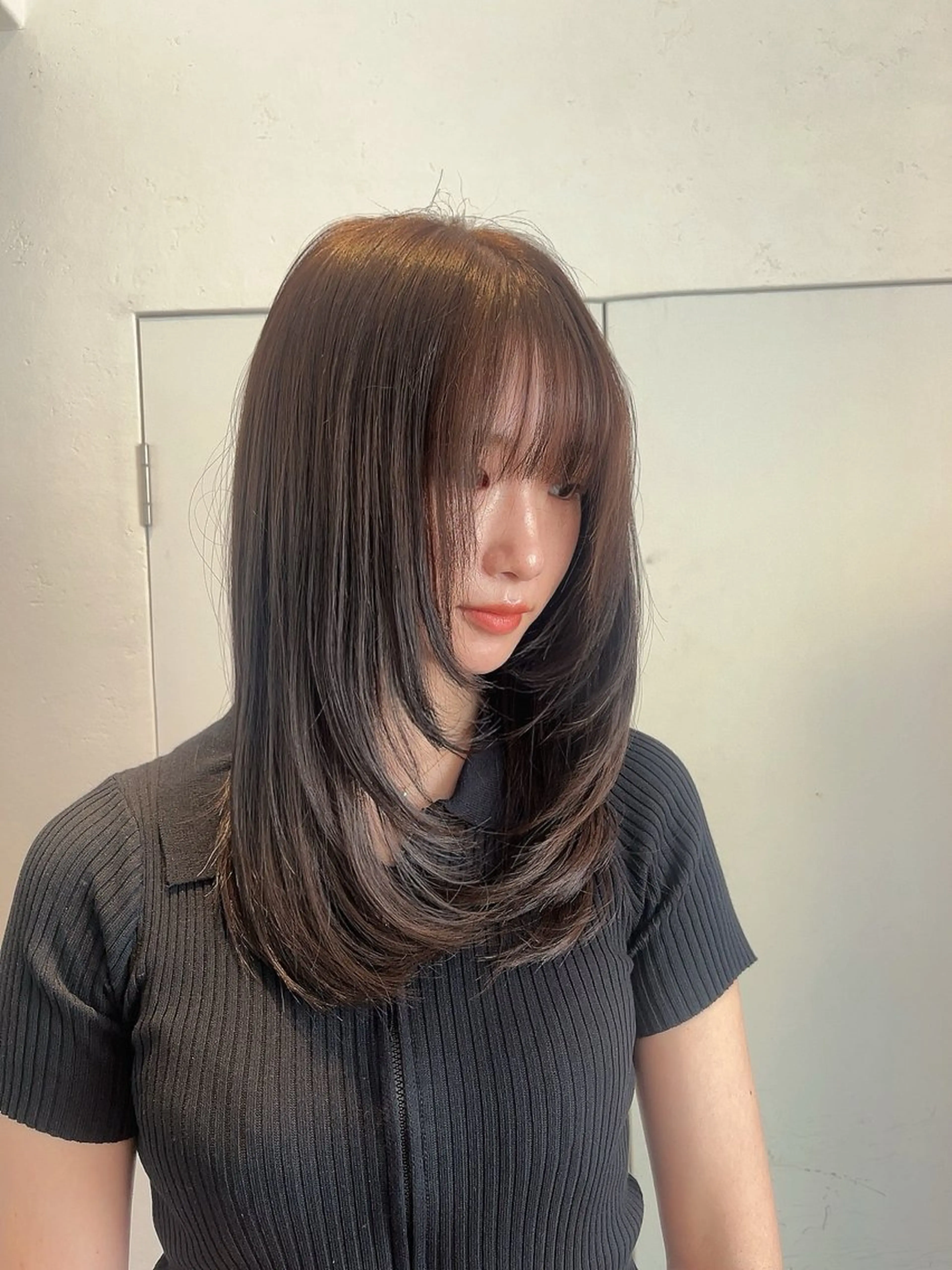 ロング カラー カット ヘアカラー トリートメント ヘアセット ラフィスヘアードープ所属・レイヤーと透明感の アユカ 髪質改善のヘアスタイル