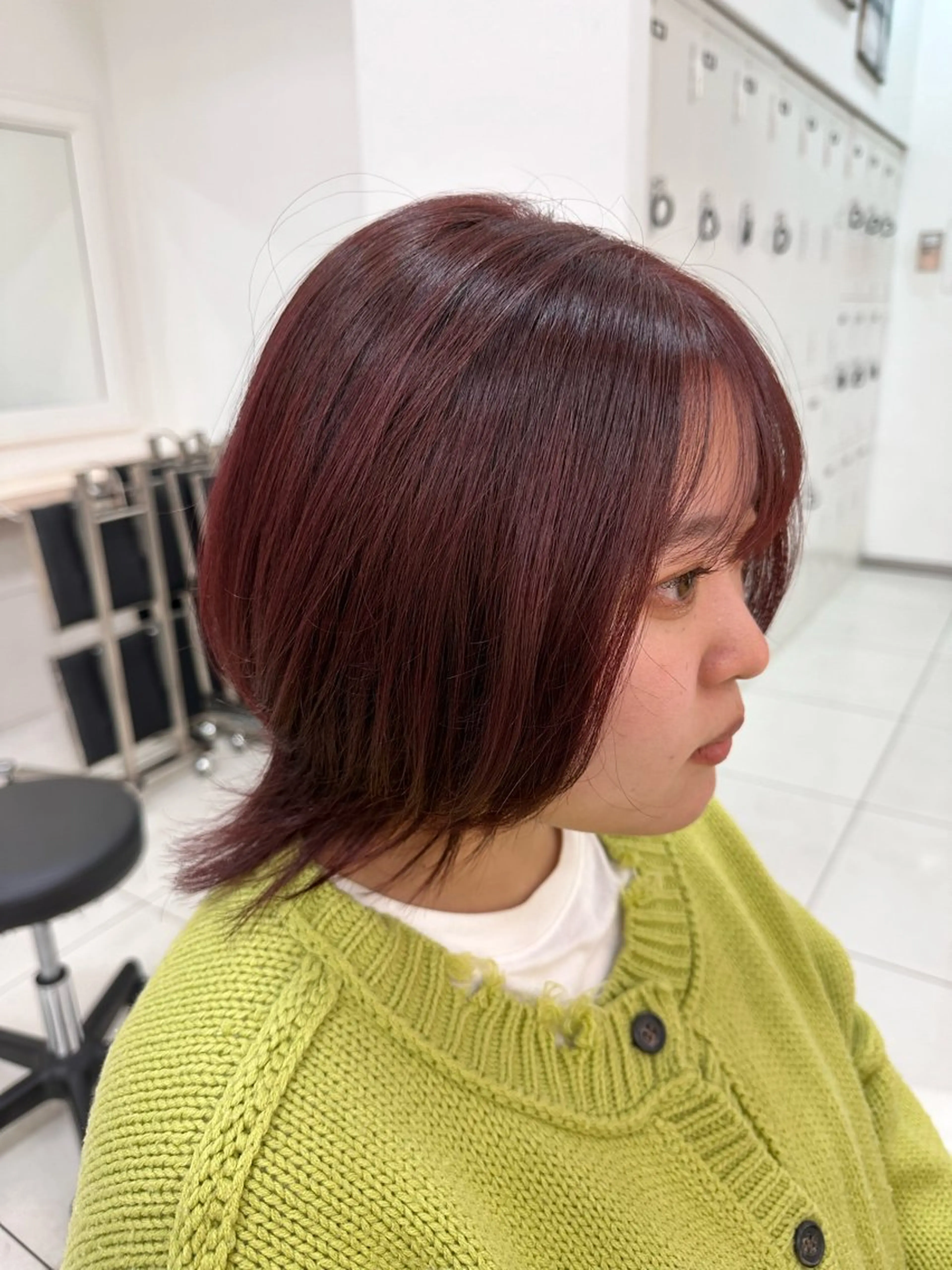 カラー ブラウンカラー ピンクカラー 伊佐 愛のヘアスタイル