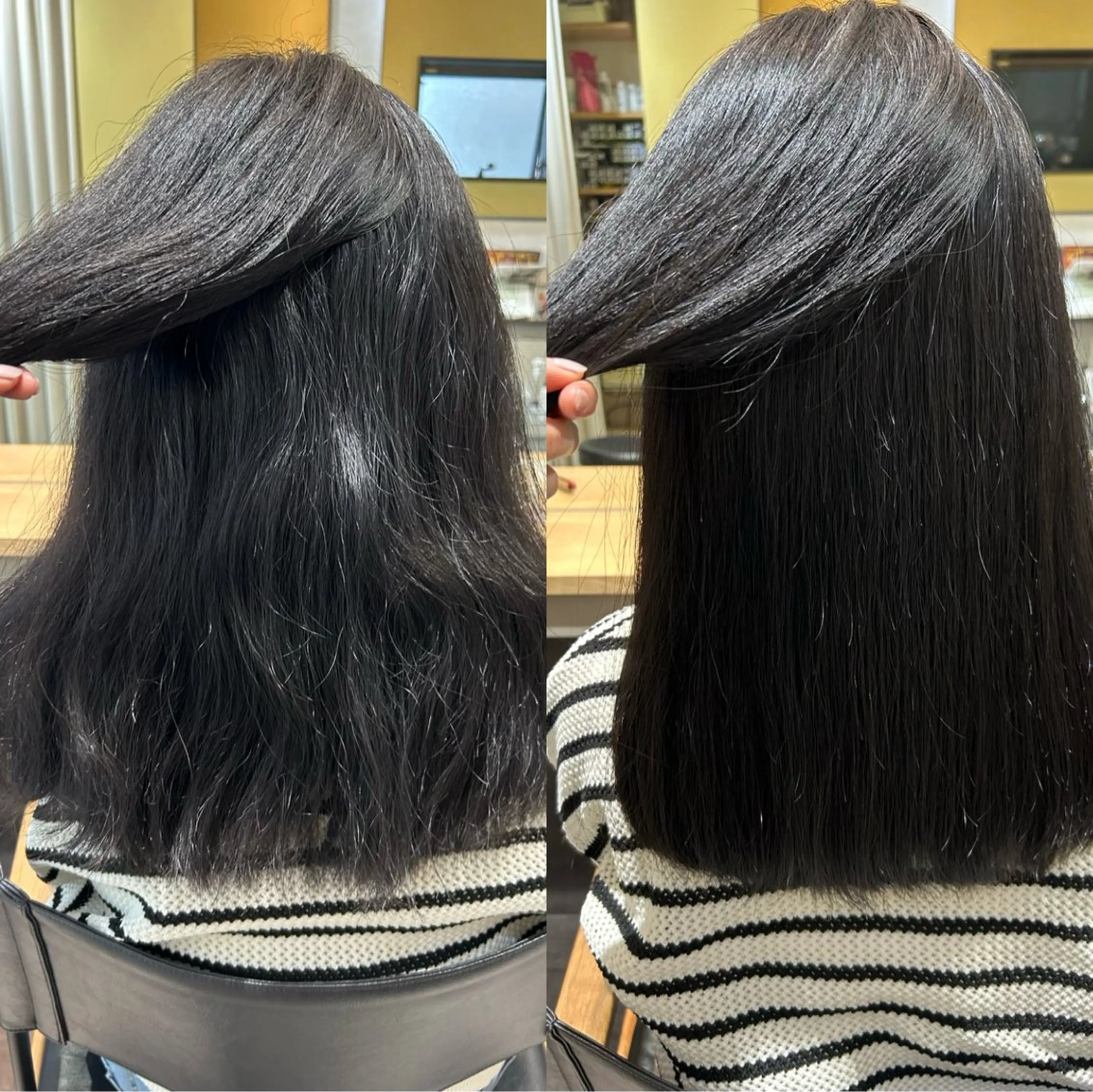 ロング パーマ カット 縮毛矯正 トリートメント hub hair レイヤー/透明感のヘアスタイル