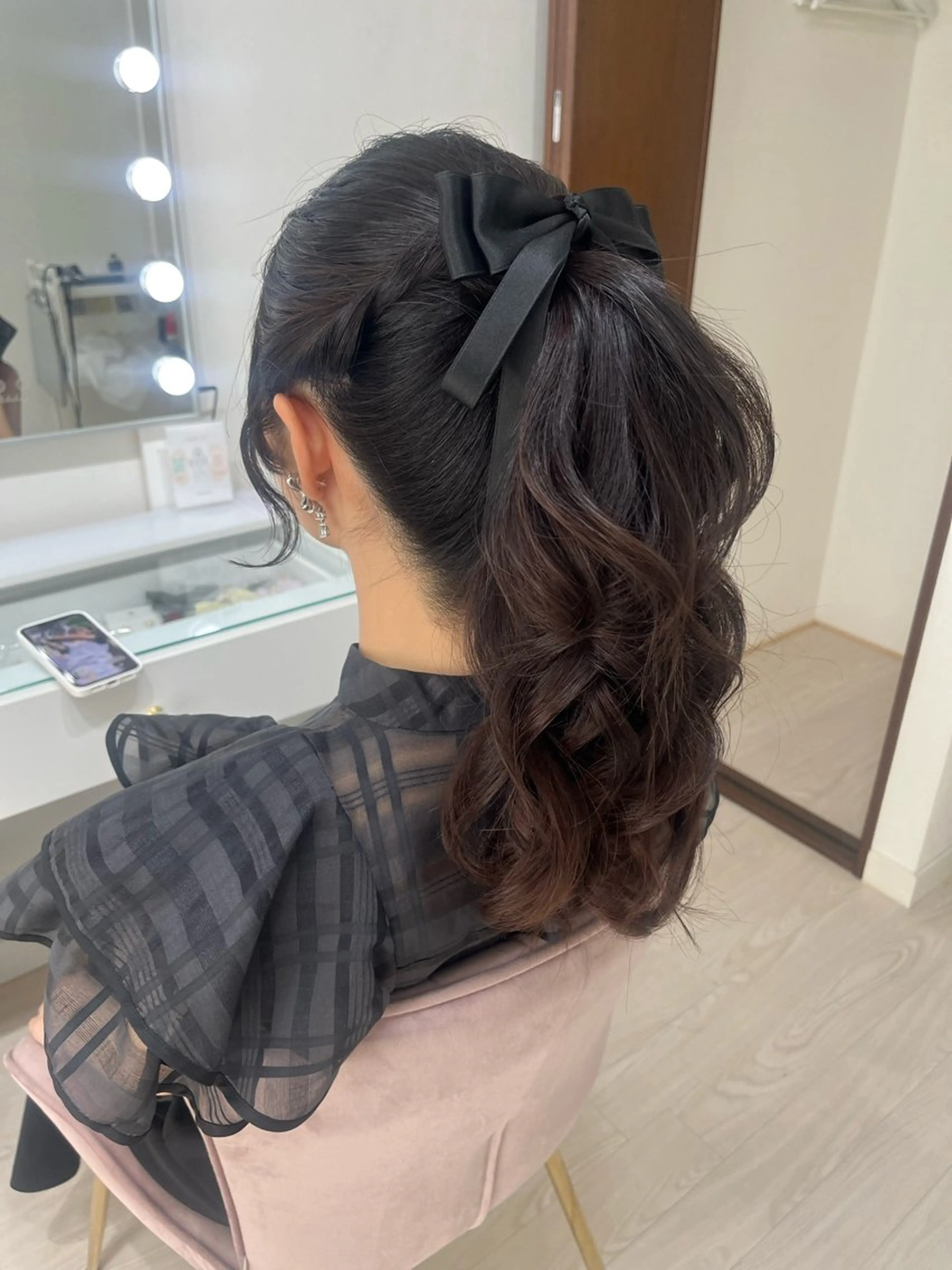 ロング ヘアアレンジ ポニーテール ヘアセット ヘアセットサロン /上坪愛美のヘアスタイル