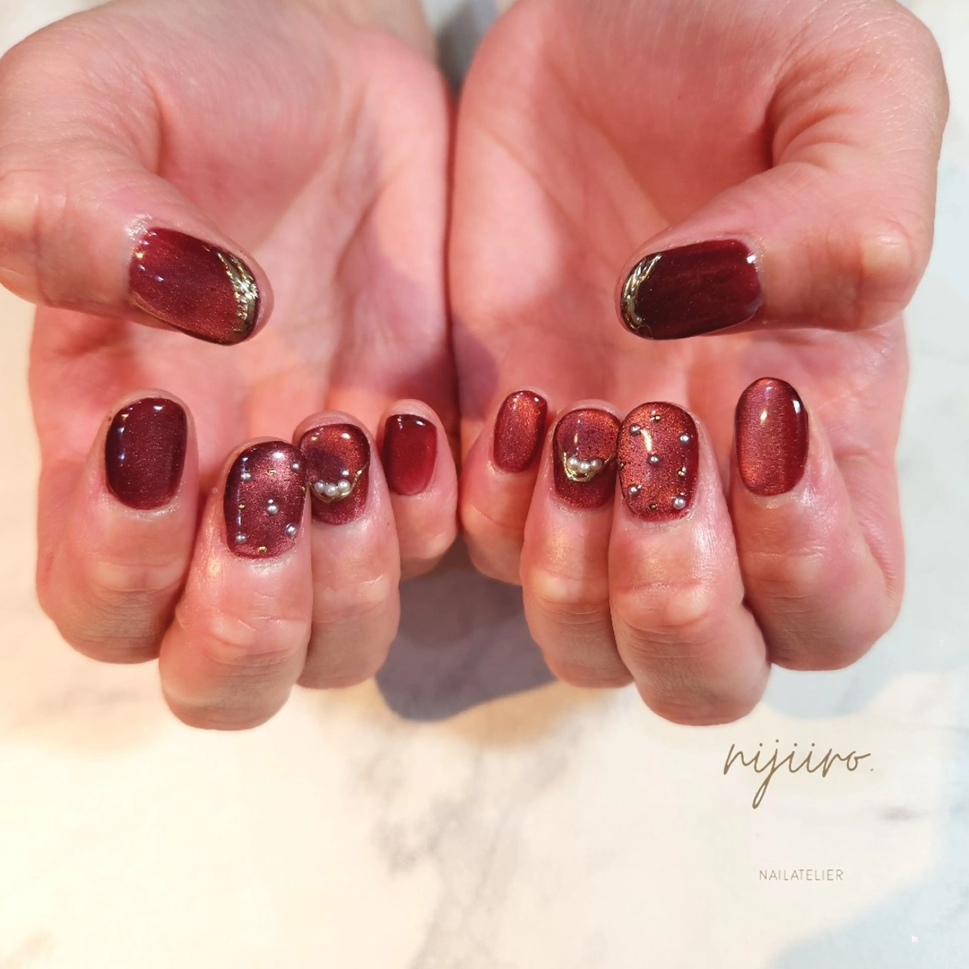 ネイル ハンドネイル nailatelier nijiiro.所属・nijiiro🌈 サトウのネイルデザイン