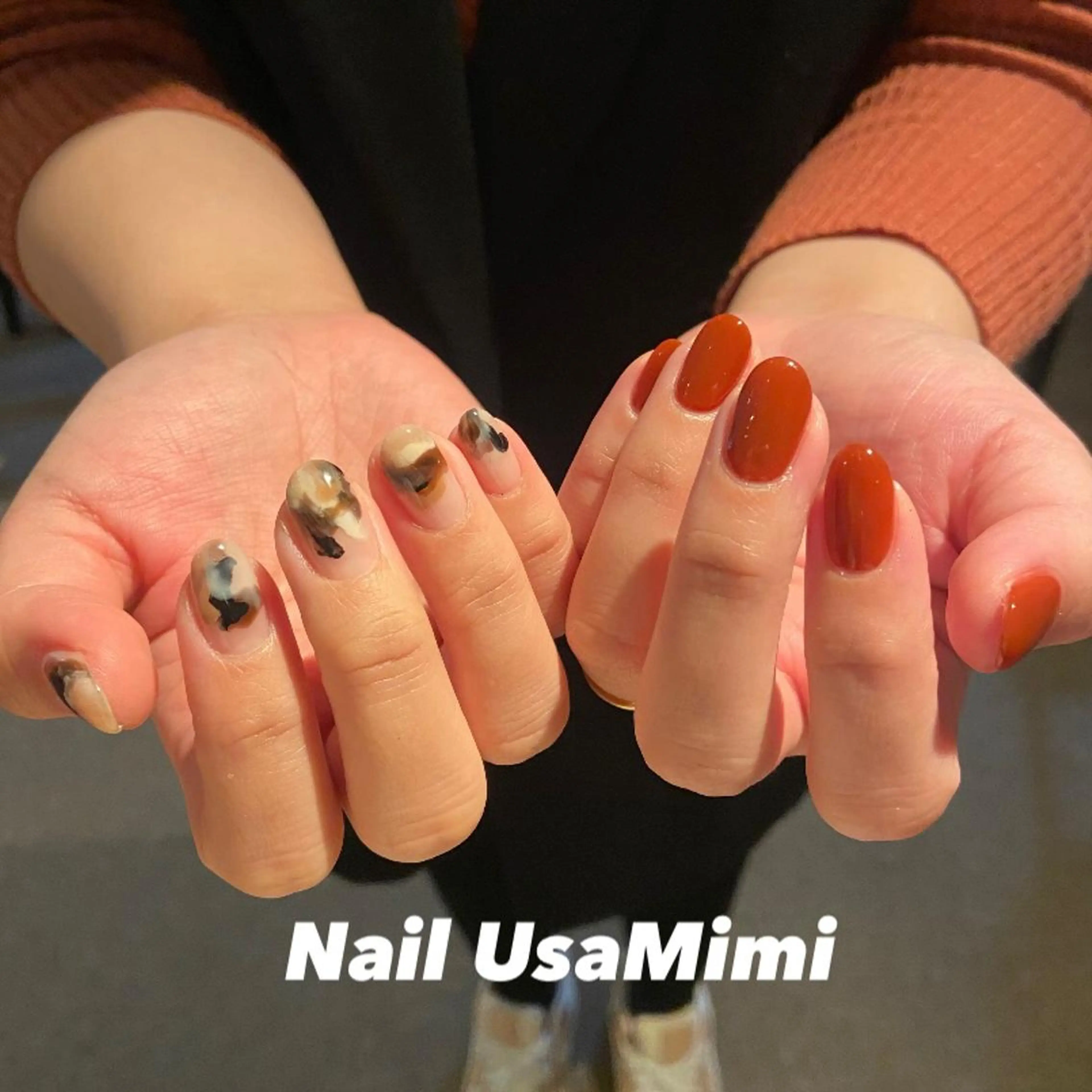 ネイル フットネイル ジェルネイル マグネットネイル 持ち込み ニュアンスネイル 本町ネイルNail UsaMimiのネイルデザイン