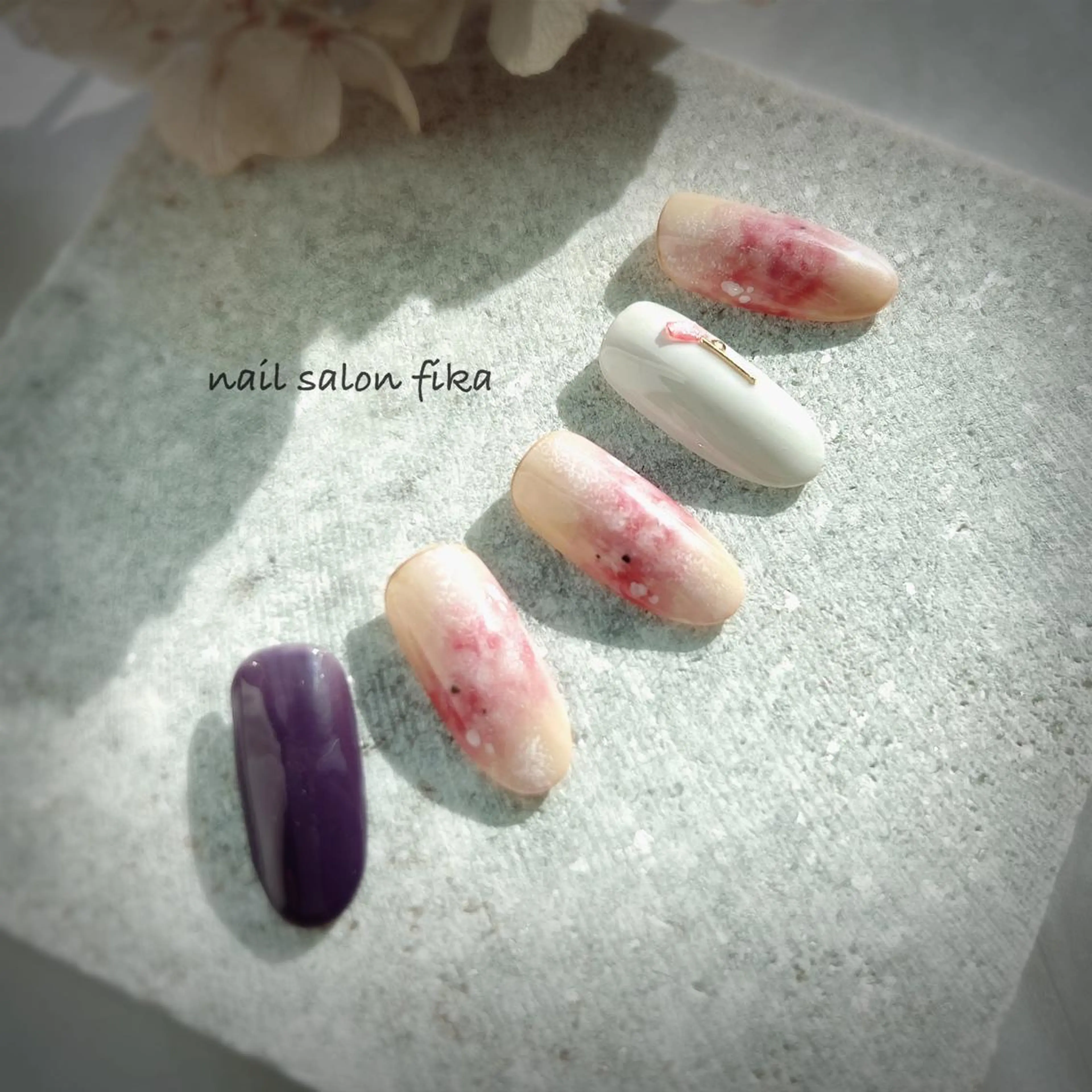 ネイル 桜ネイル 春ネイル nail salon fikaのネイルデザイン