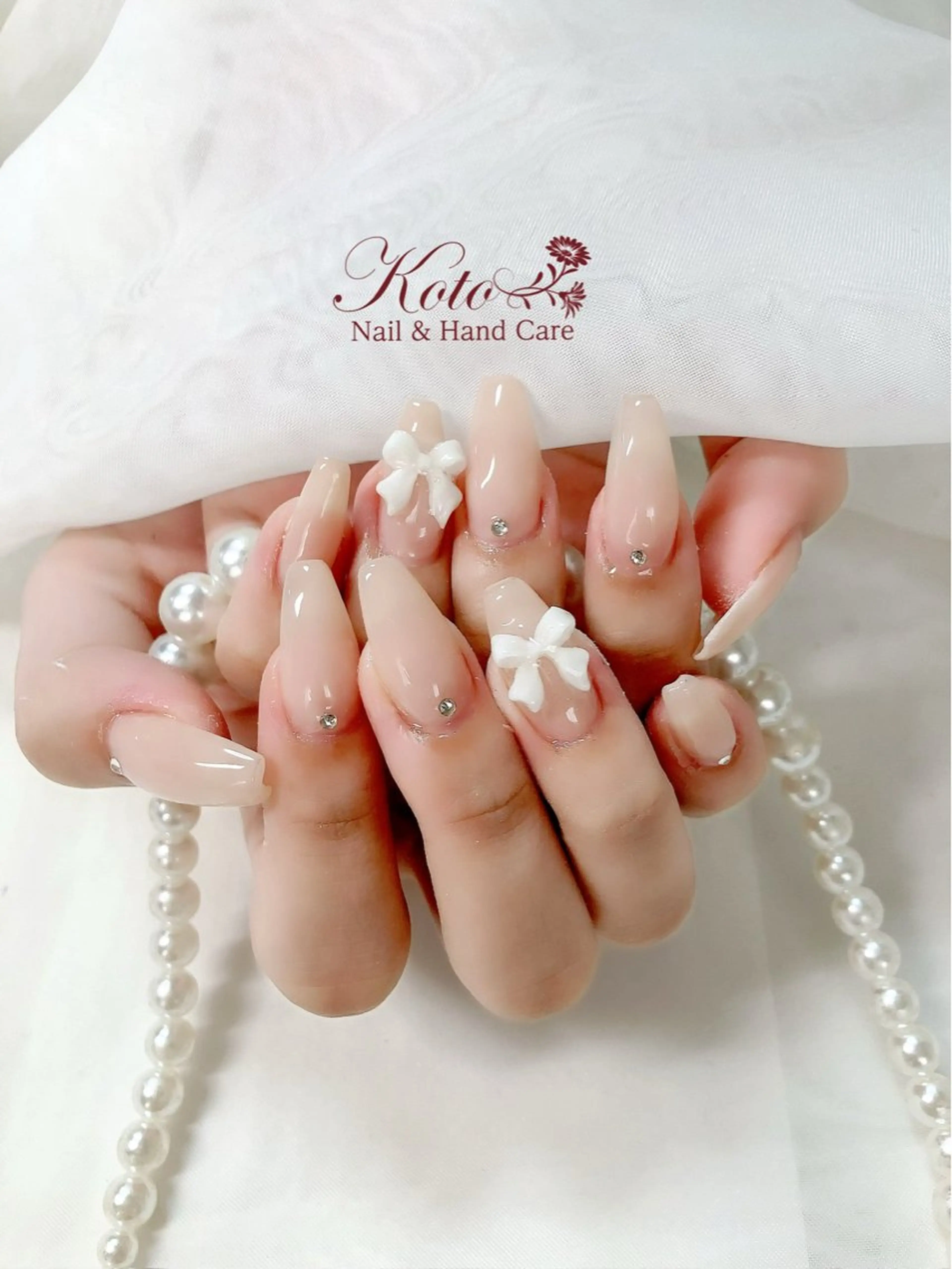 ネイル 長さ出し ジェルネイル 持ち込み ニュアンスネイル 赤色 ハンドネイル Nail Salon KOTOのネイルデザイン