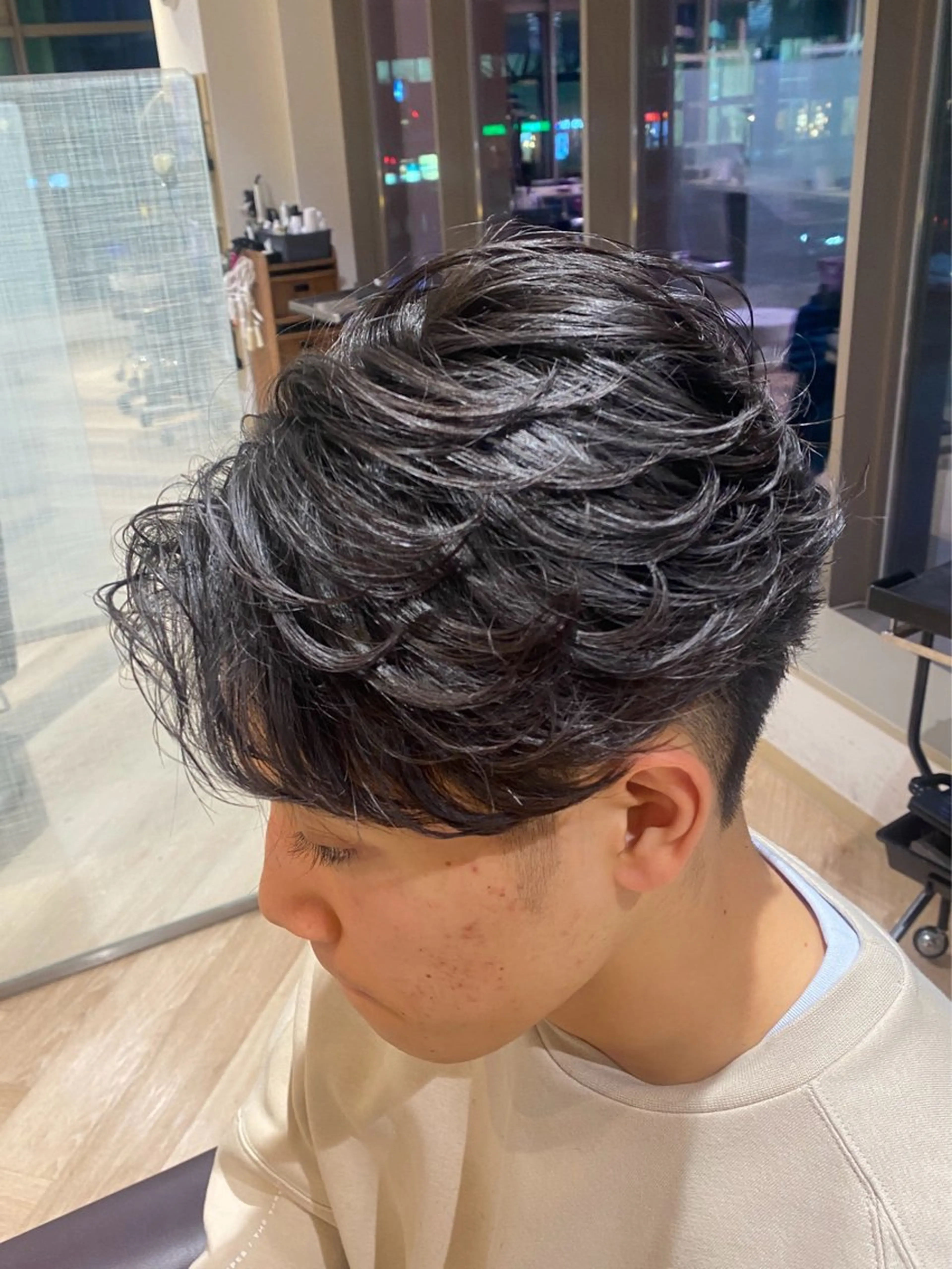 メンズ カット メンズ特化/フェザー /パーマ/伊勢元のヘアスタイル