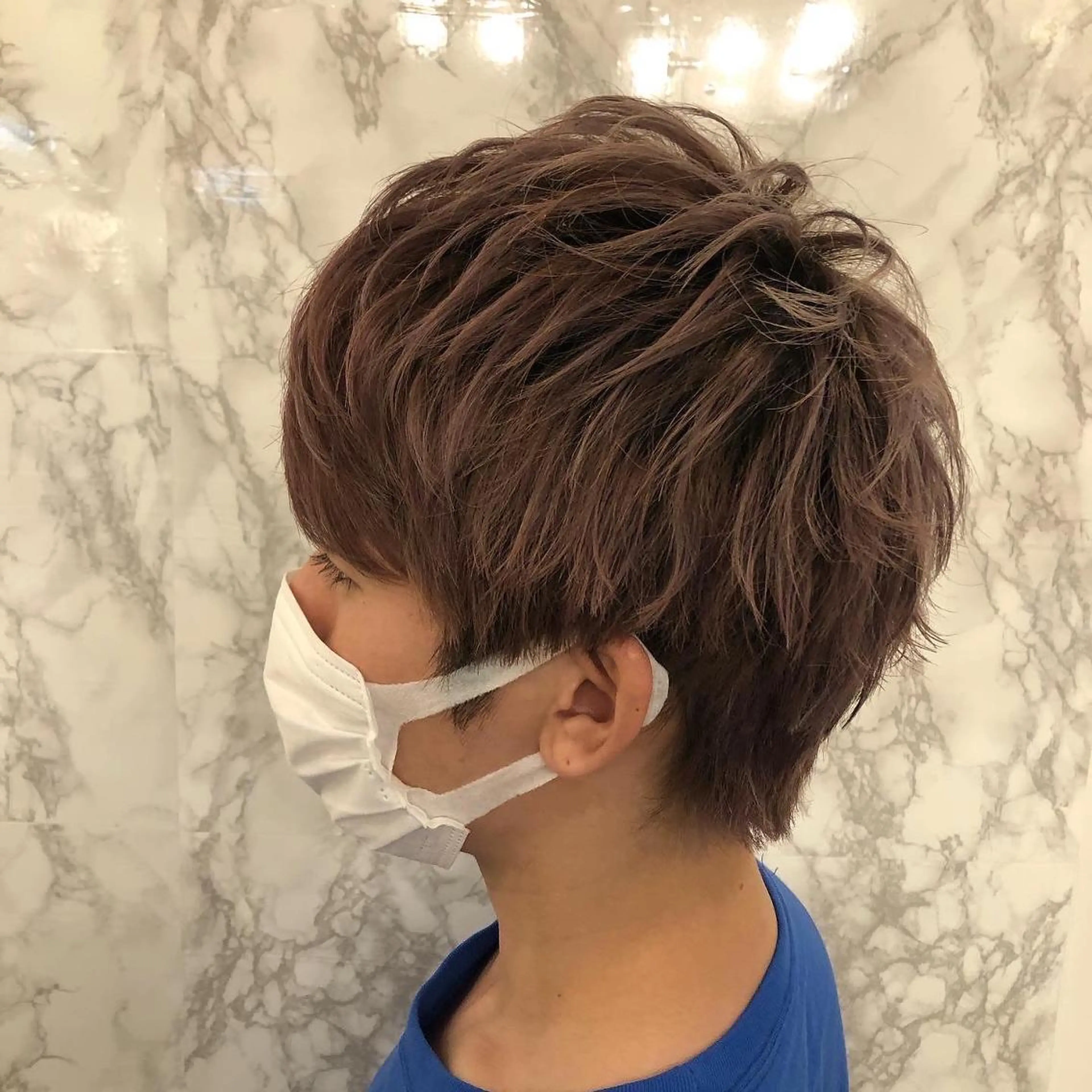 ショート メンズ カラー カット ヘアカラー 🟦西荻窪ハイトーン 艶髪Yu-Ji🟦のヘアスタイル