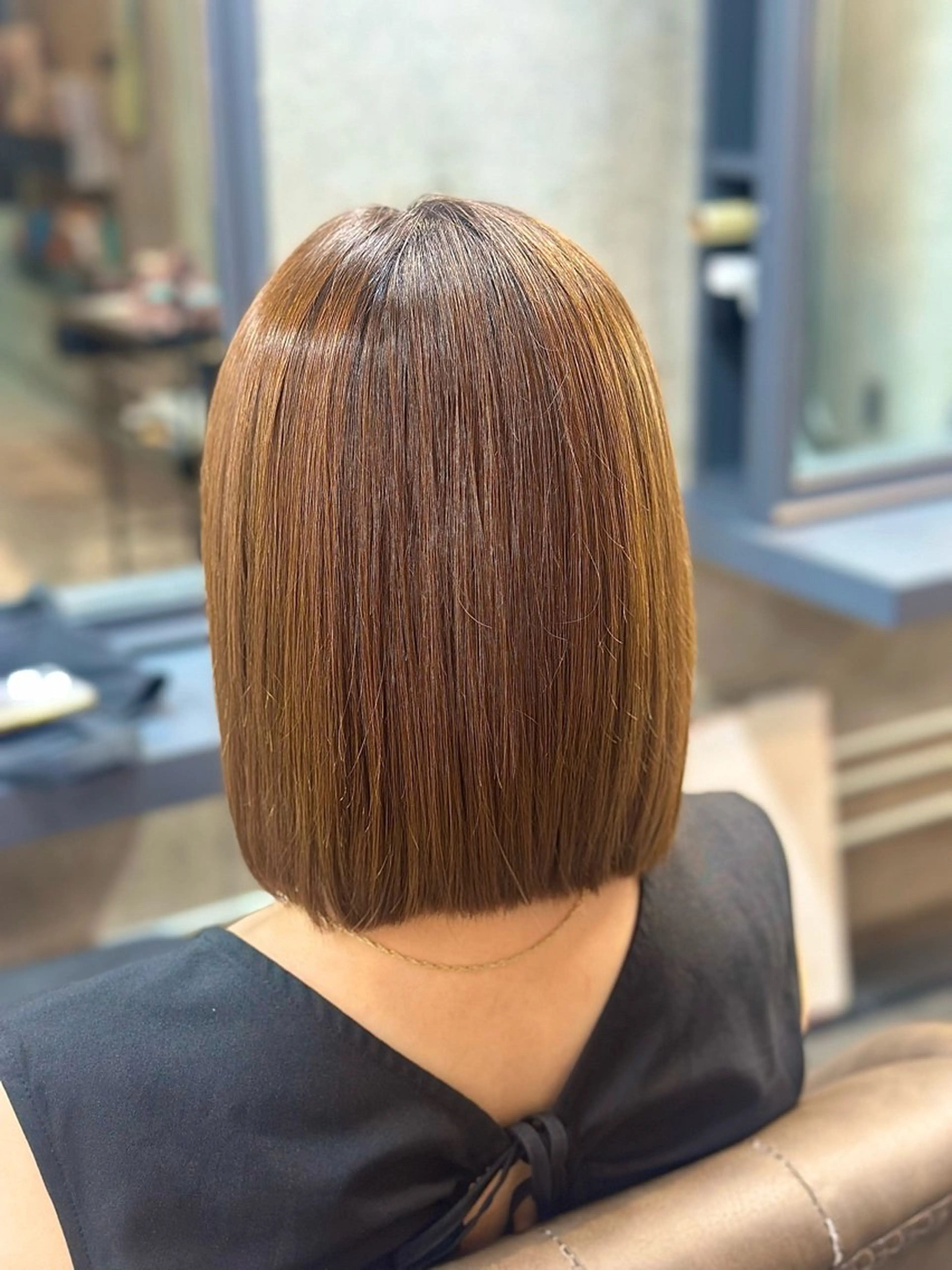 ミディアム ミディアムパーマ ハセガワ レナのヘアスタイル