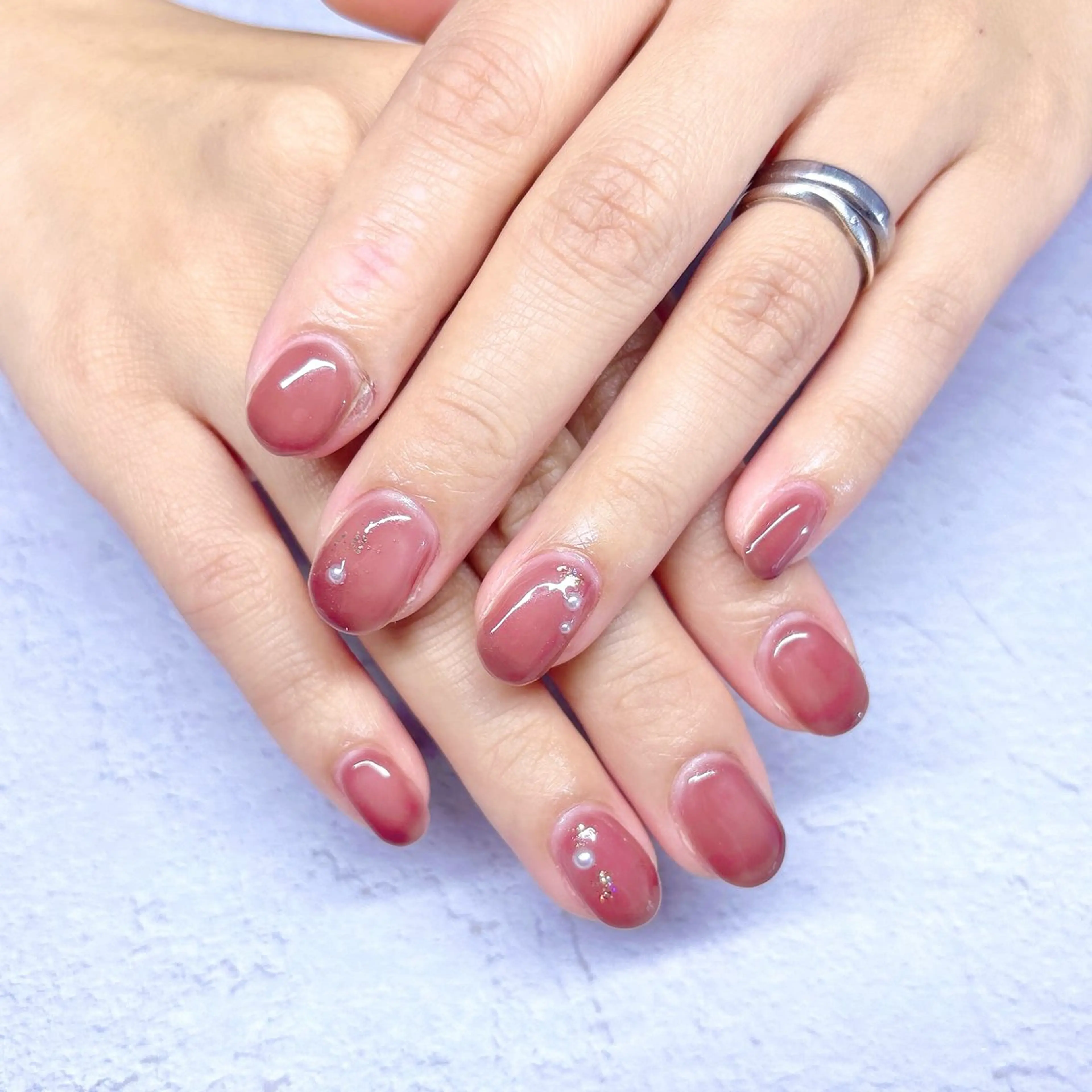 ネイル アートネイル ワンカラーネイル MYu Beauty Salon  MAIのネイルデザイン