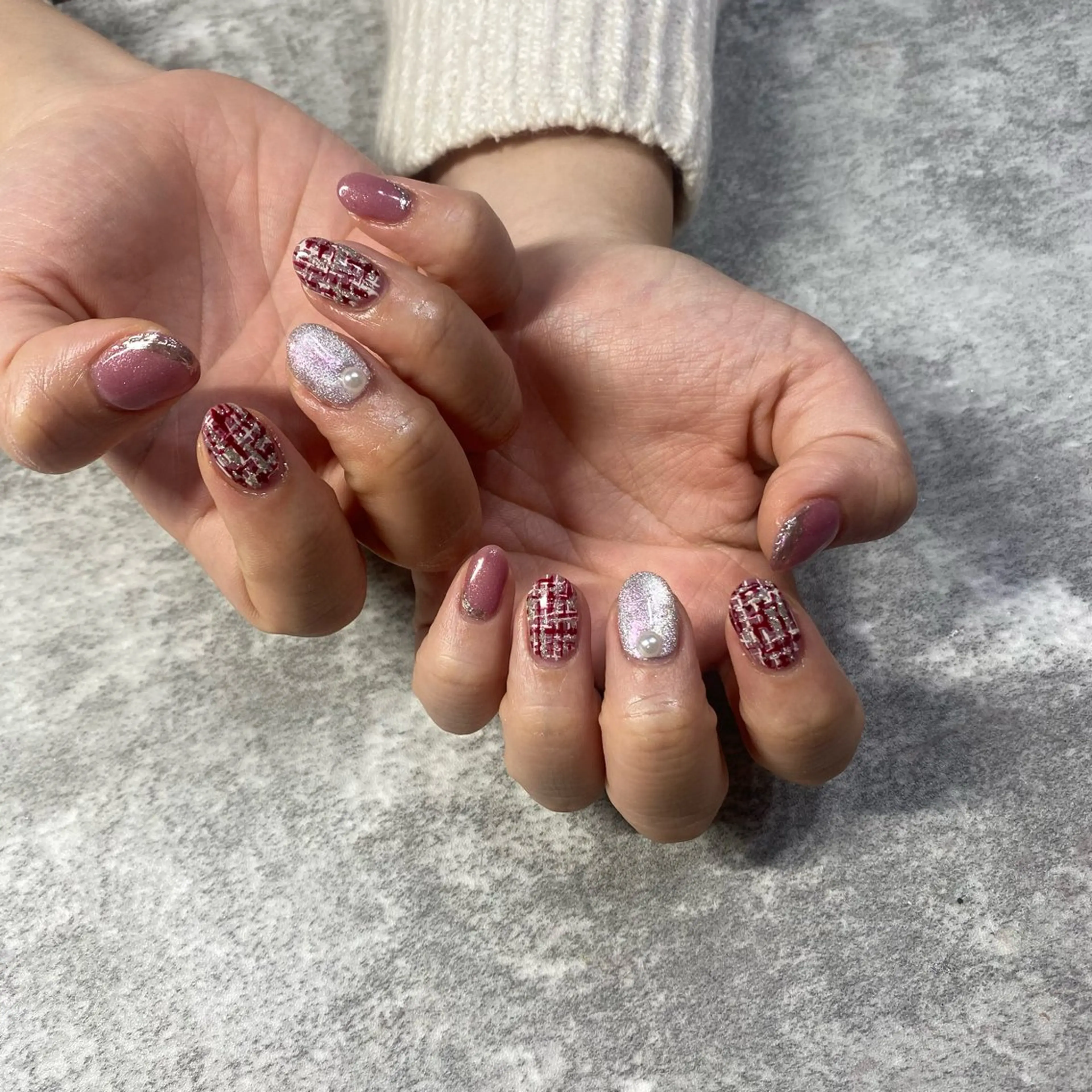 ネイル ツイードネイル ハンドネイル ★Rinail... .のネイルデザイン