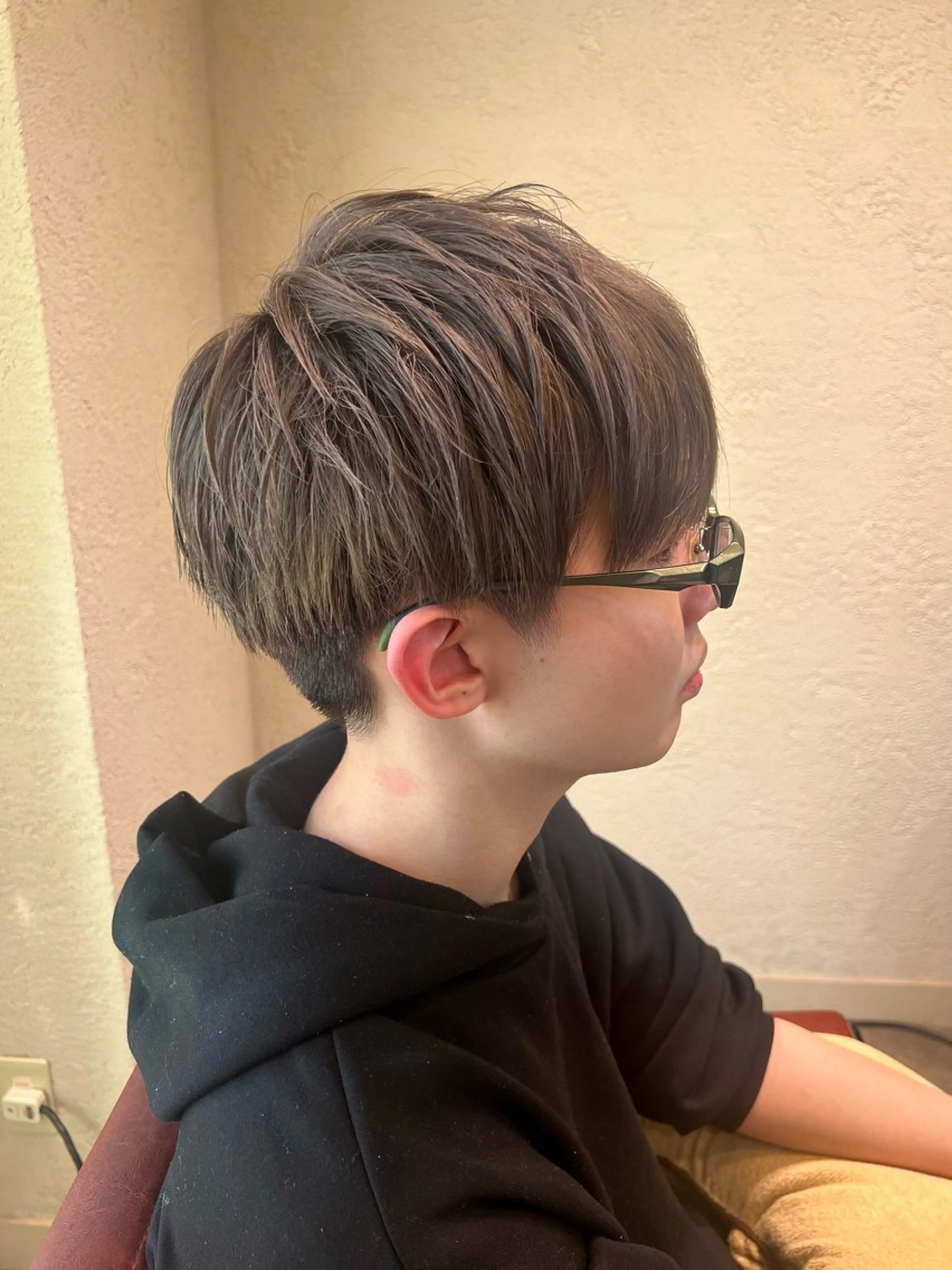 カラー メンズ メンズブリーチ マッシュ ベージュカラー ブリーチ カット 艶カラー🧊ショート /ボブ/小由葵のヘアスタイル