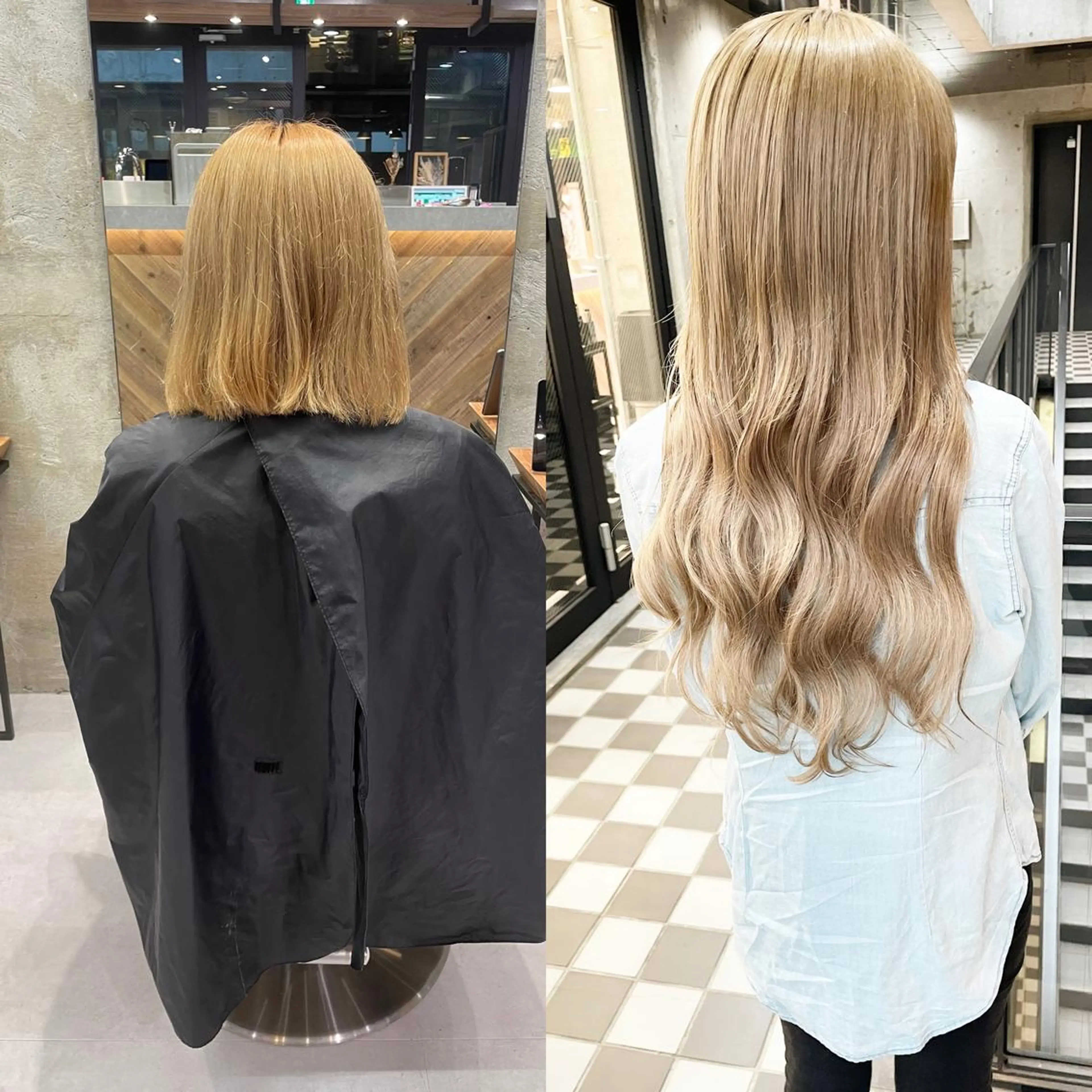 ロング カラー ヘアアレンジ エクステ TATSUYA アートディレクターのヘアスタイル