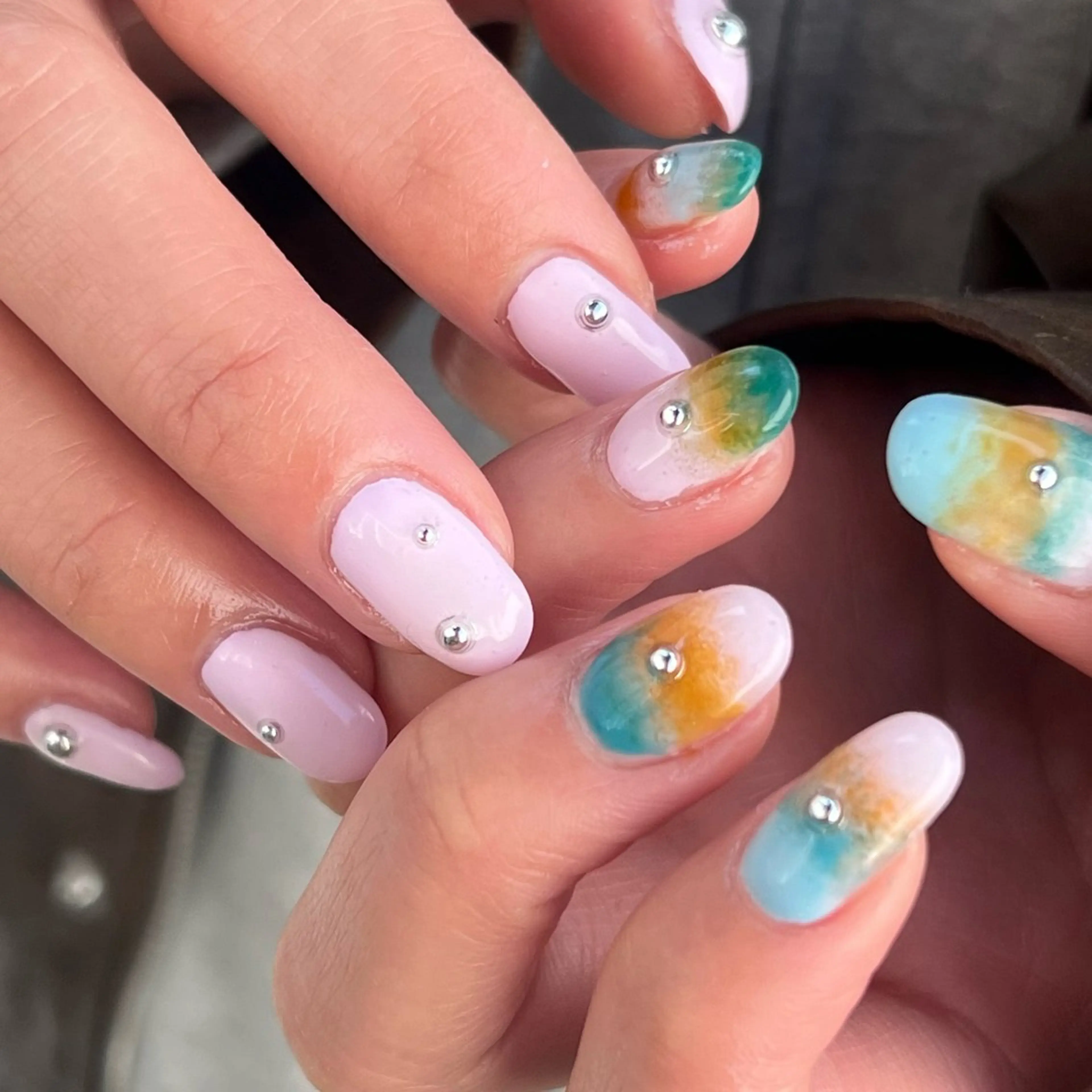 ネイル ハンドネイル Hata nail 🎀個性派ニュアンスのネイルデザイン