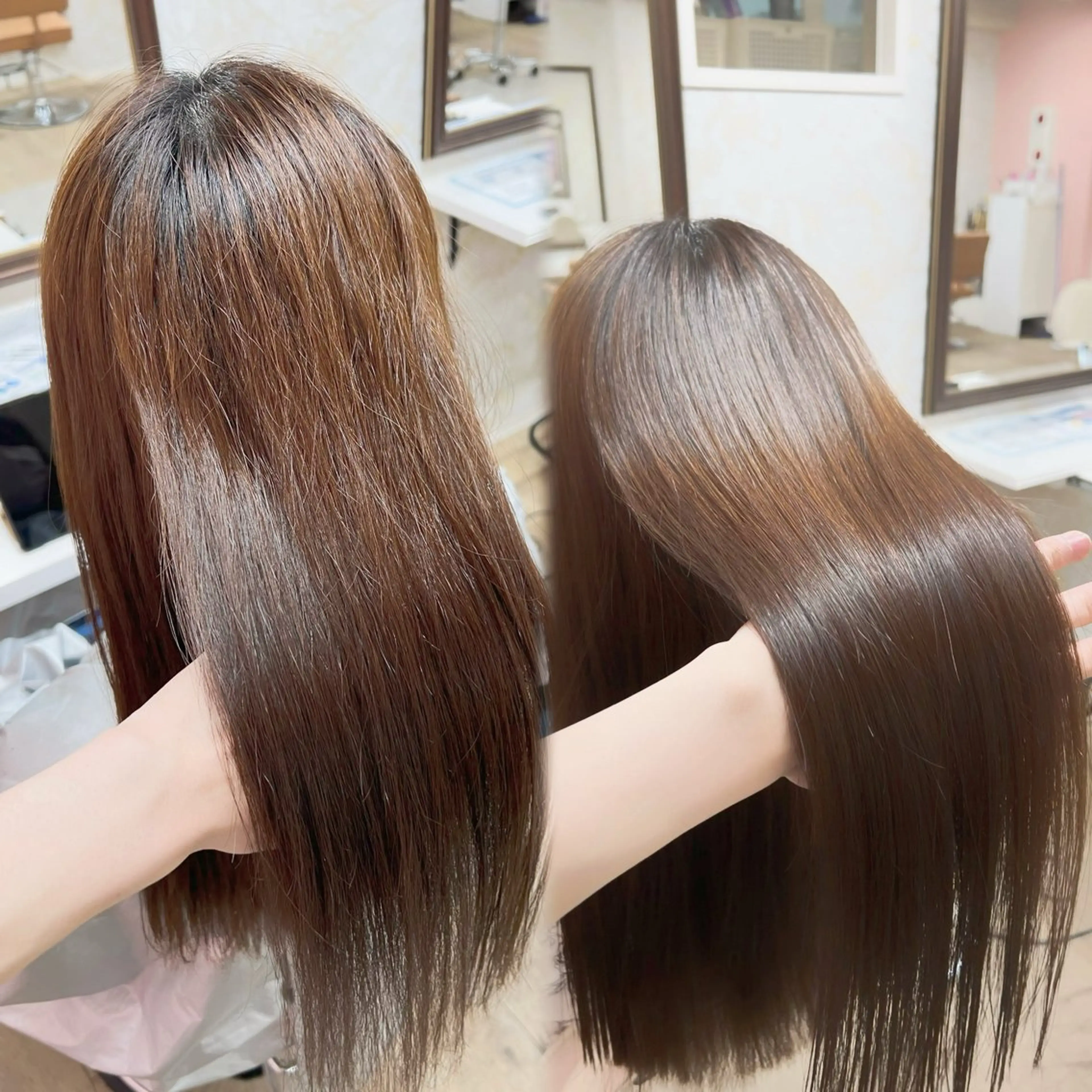 セミロング 縮毛矯正 トリートメント 髪質改善特化💫 韓国ヘアAyumuのヘアスタイル