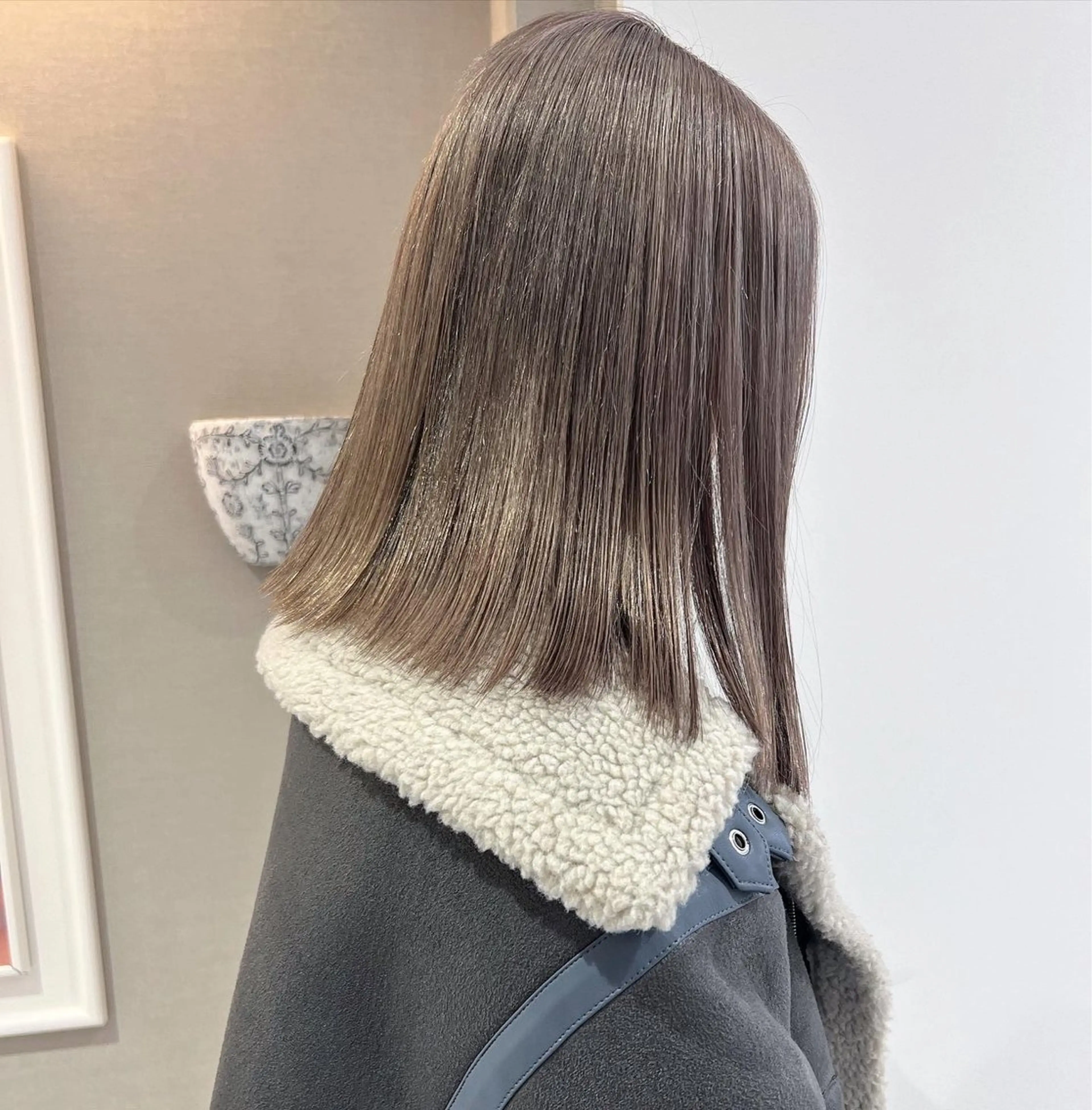 ミディアム カラー カット ヘアカラー ボブ/ヘアセット/ 暖色カラー🎀かりんのヘアスタイル